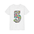 5th Grade Kids Shirt | Colorful Leopard Number 5 Back-to-School Tee