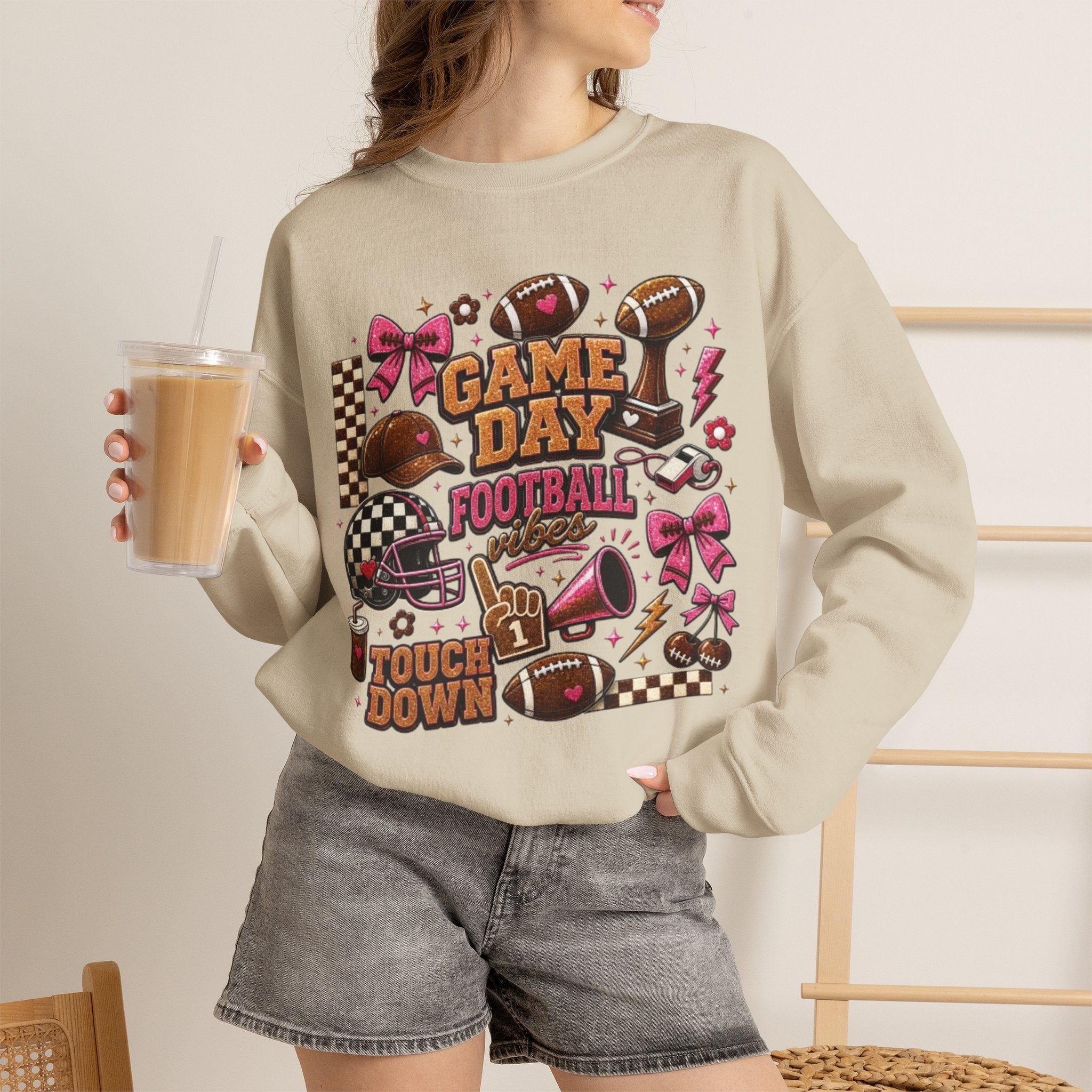 Game Day Football Crewneck Sweatshirt