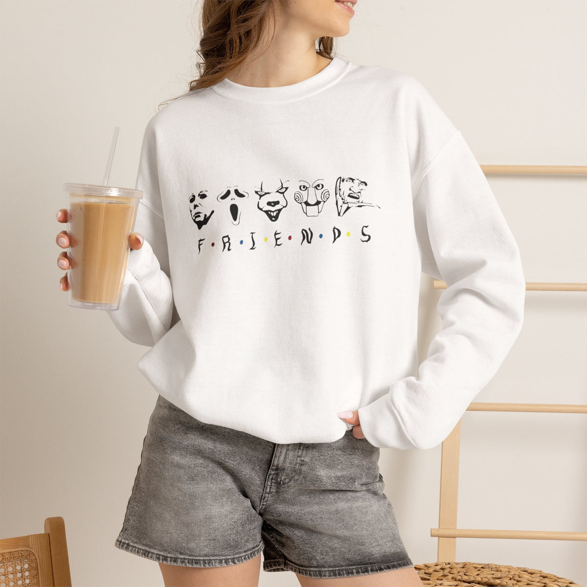 The Faces Of Halloween Crewneck Sweatshirt