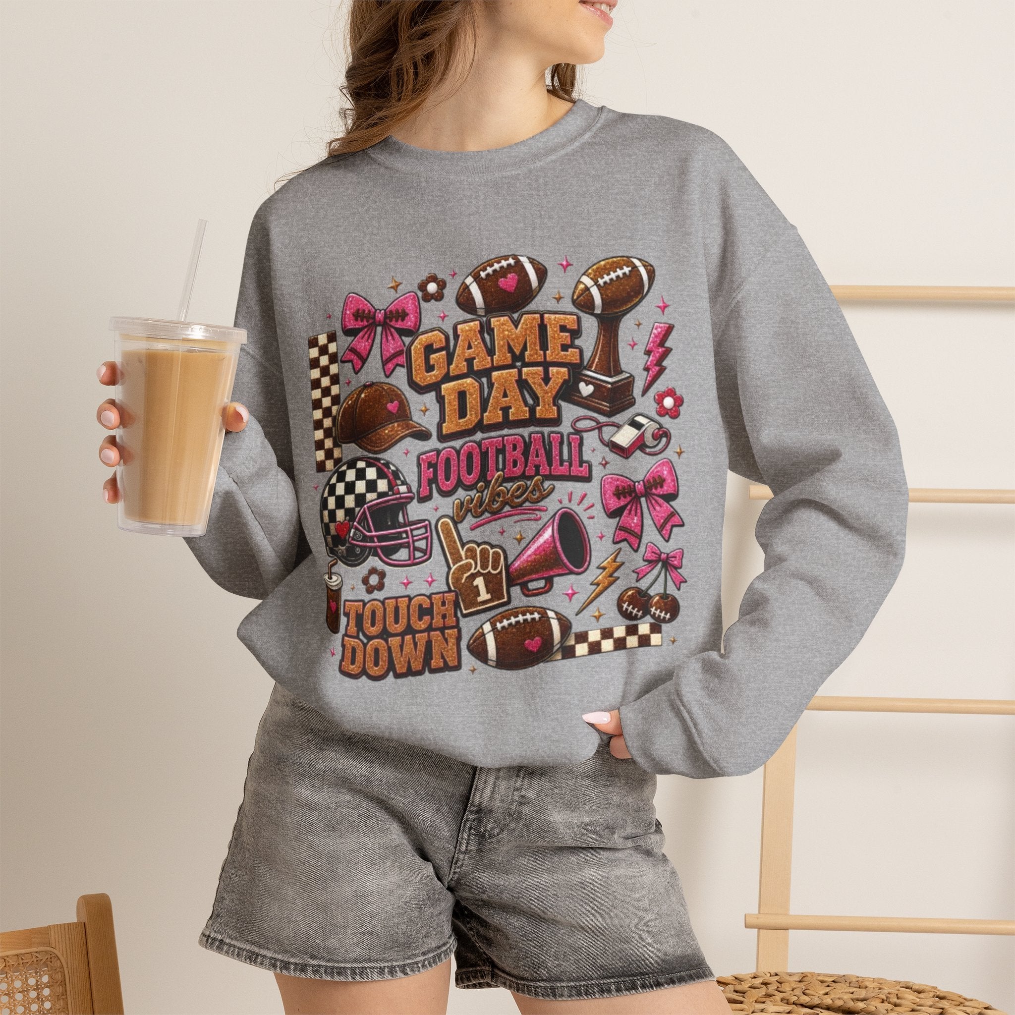 Game Day Football Crewneck Sweatshirt