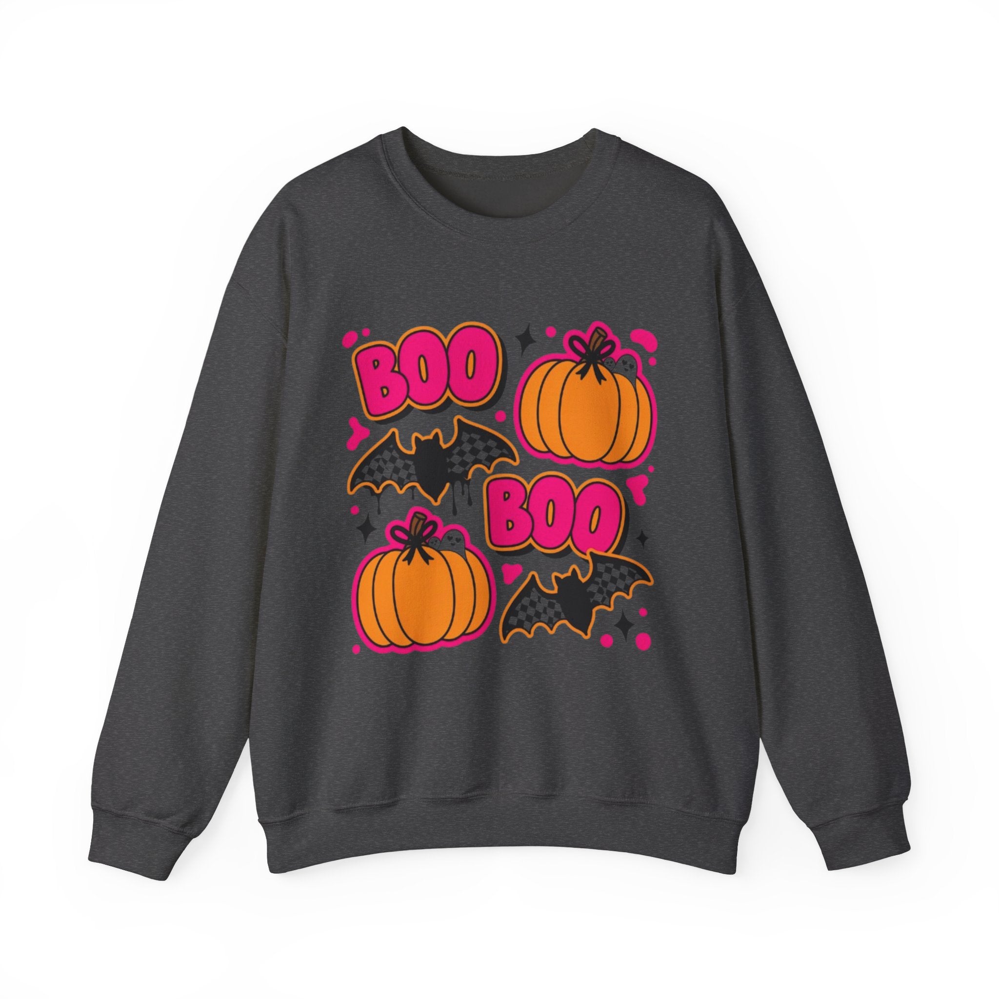 Halloween "Boo" Pumpkin & Bat Sweatshirt