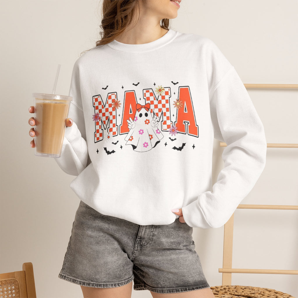 Mama Ghosts Crewneck | Halloween Mama Graphic Sweatshirt