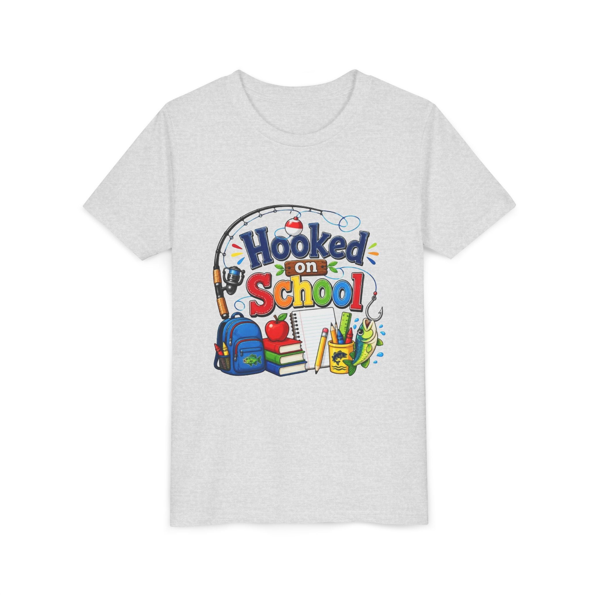 Youth Tee | "Hooked on School" Back-to-School Kids' Shirt
