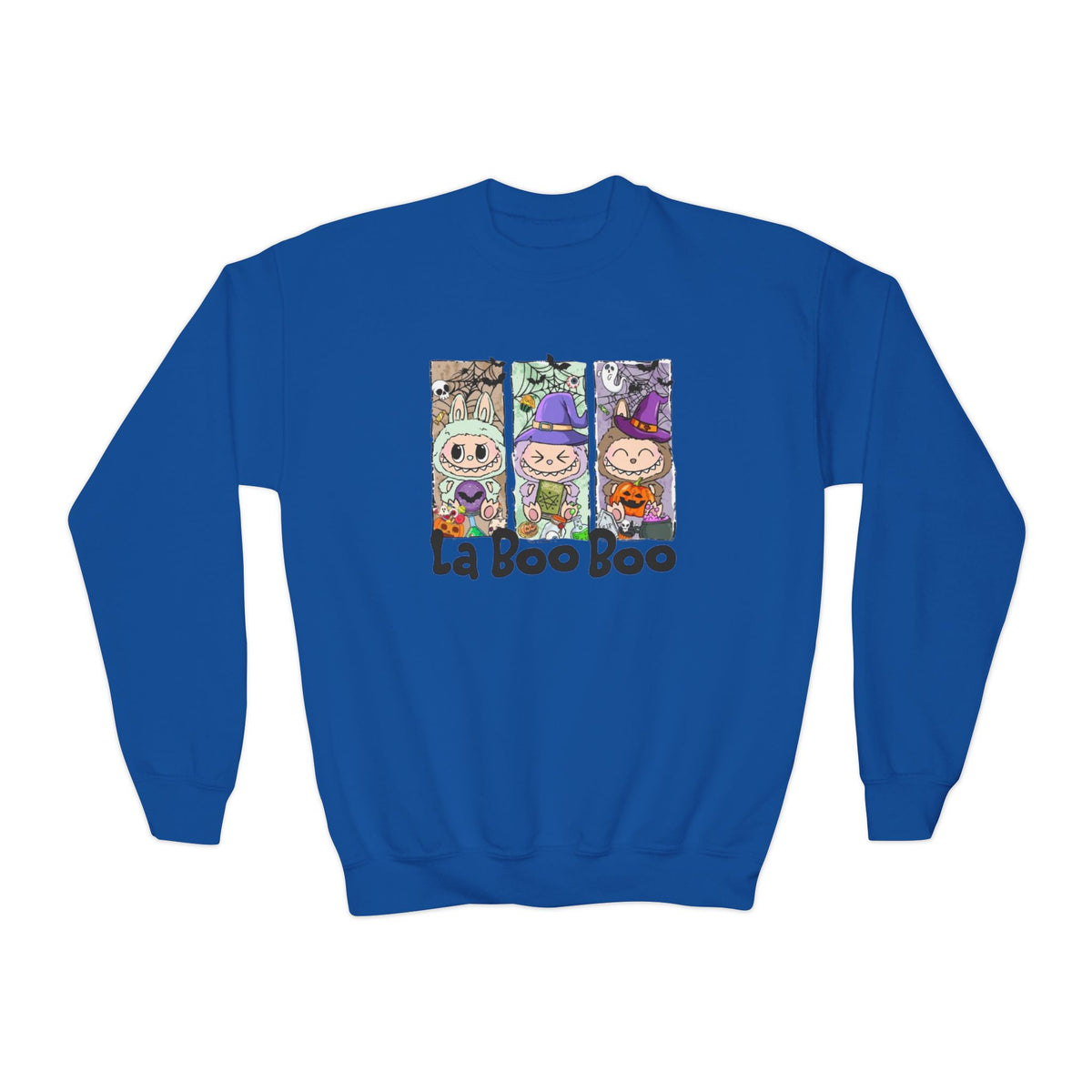 YOUTH Halloween Crewneck | "La Boo Boo" Cute Trick-or-Treat Kids Sweatshirt