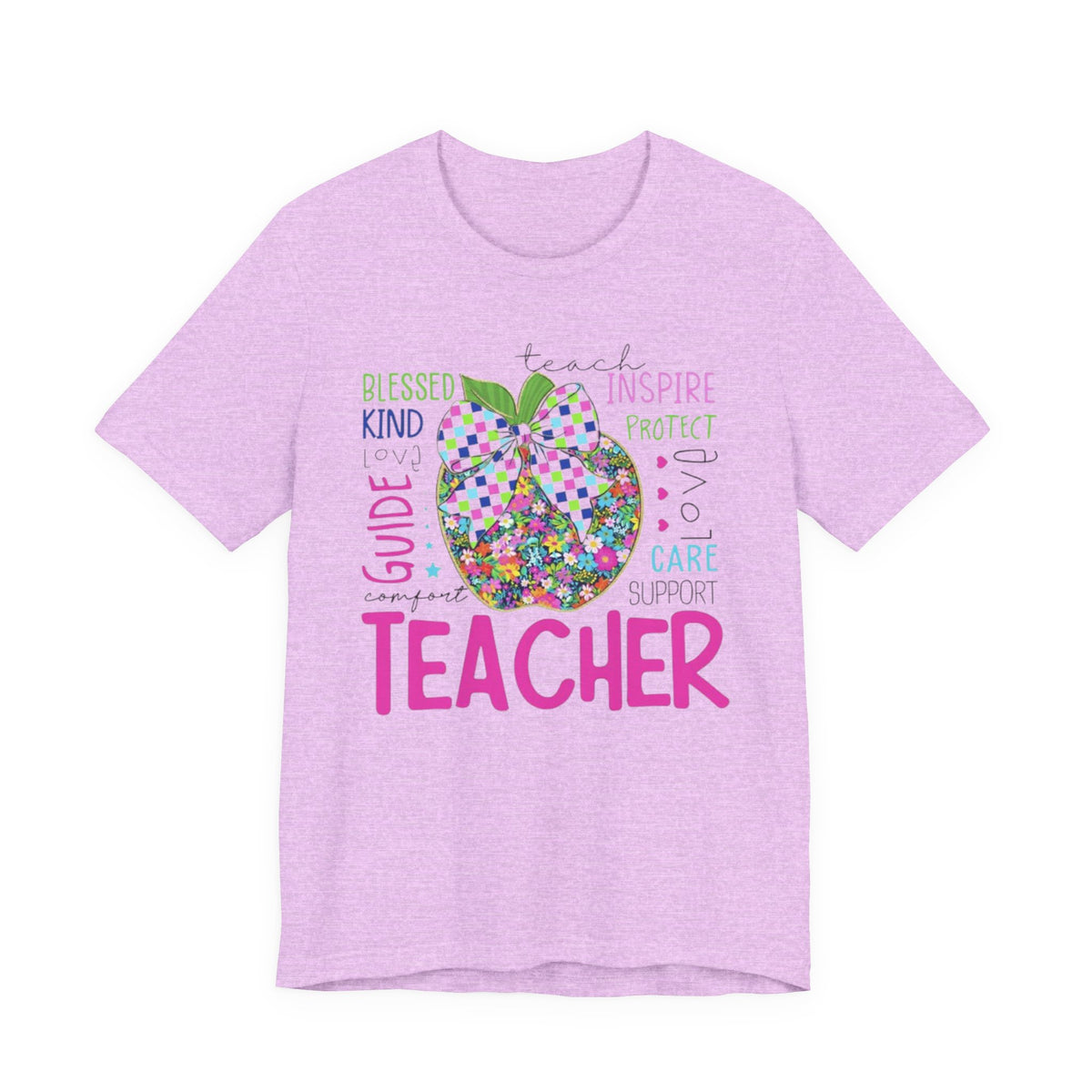 Teacher Apple Graphic Tee | Inspirational Words School Staff Gift