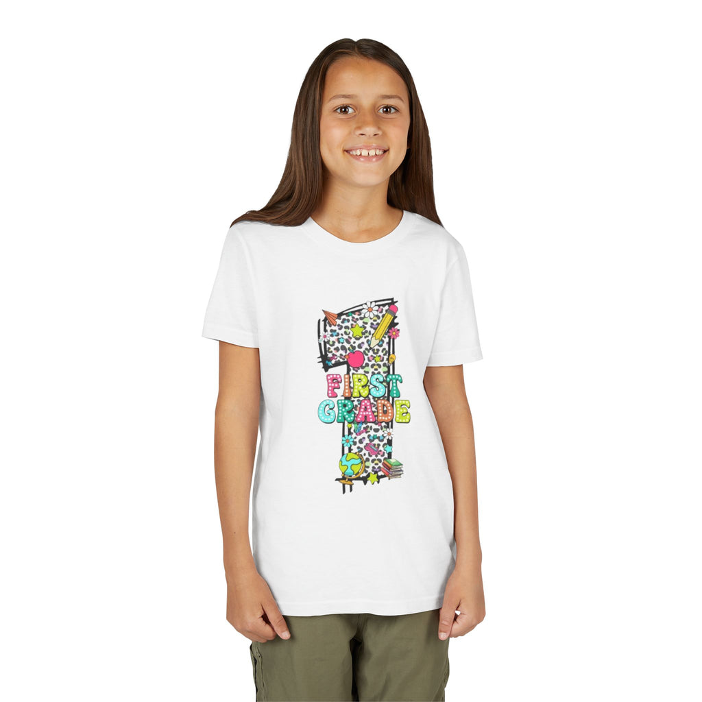 First Grade Number 1 Kids T-Shirt | Colorful Back-to-School Graphic Tee
