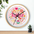 Teacher Floral Wall Clock | Colorful Appreciation Gift for Educators