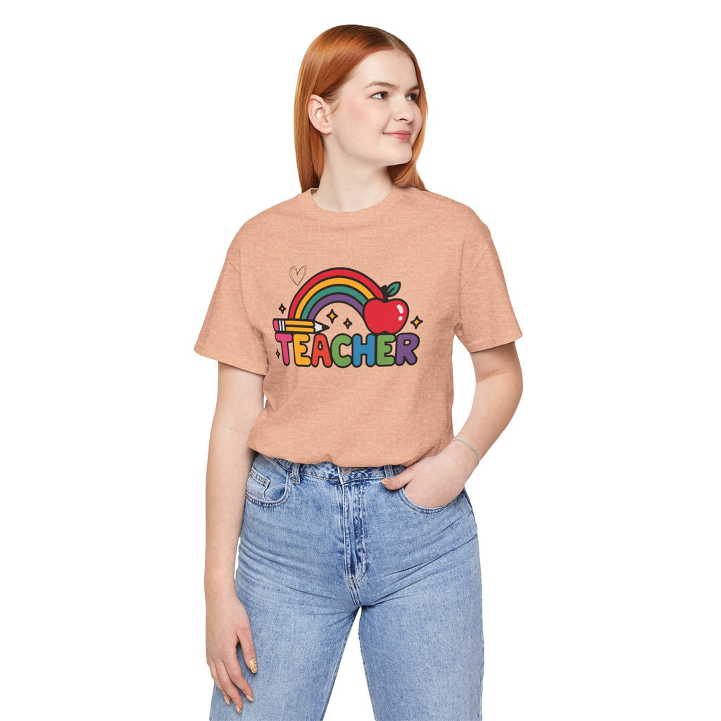 Teacher Rainbow Apple T-Shirt
