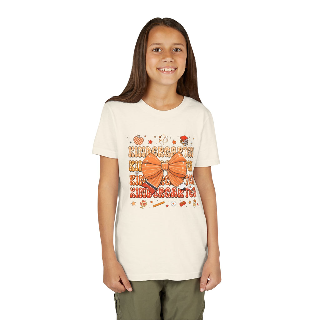 Kindergarten Youth T‑Shirt | Back-to-School Orange Bow Design