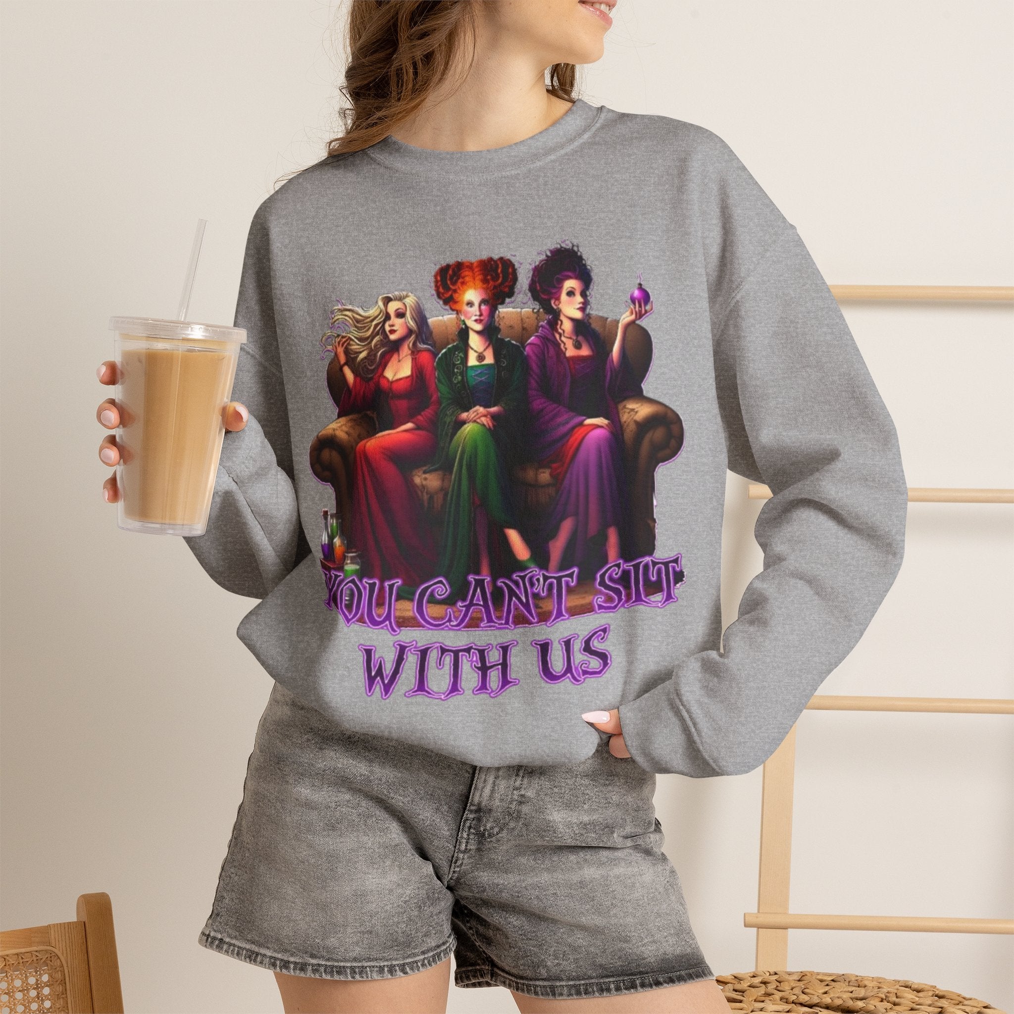 Hocus Pocus Crewneck Sweatshirt | 'You Can't Sit With Us' Graphic