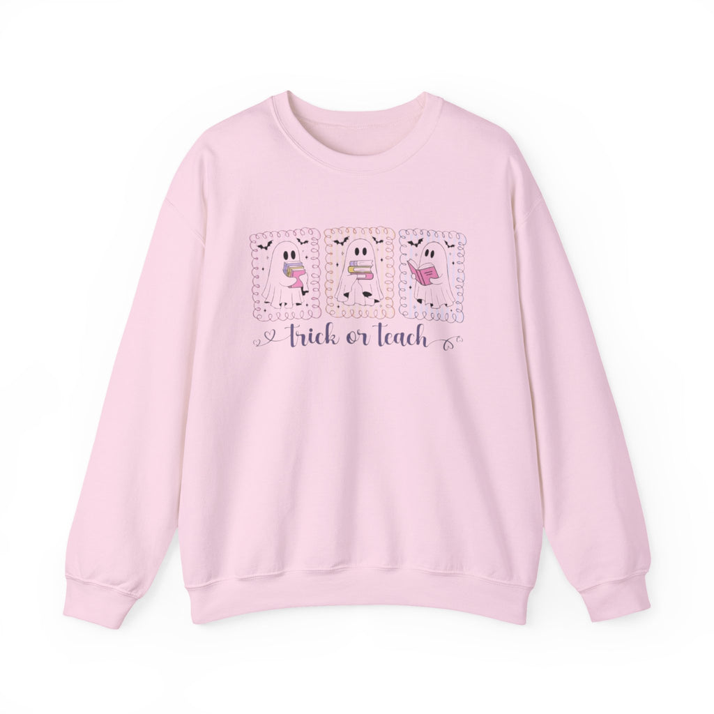 Halloween Crewneck Sweatshirt | Teacher "trick or teach" Graphic