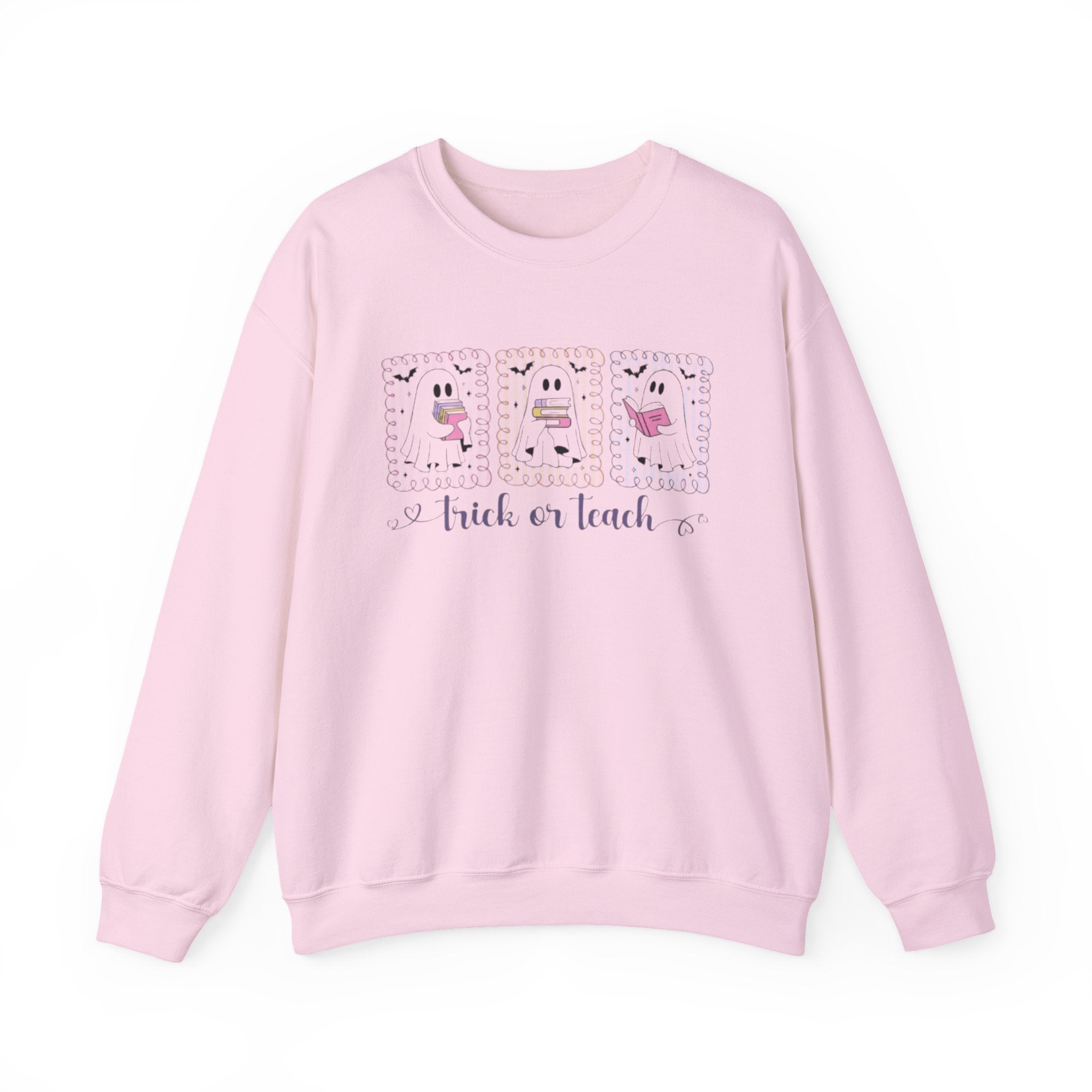 Halloween Crewneck Sweatshirt | Teacher "trick or teach" Graphic