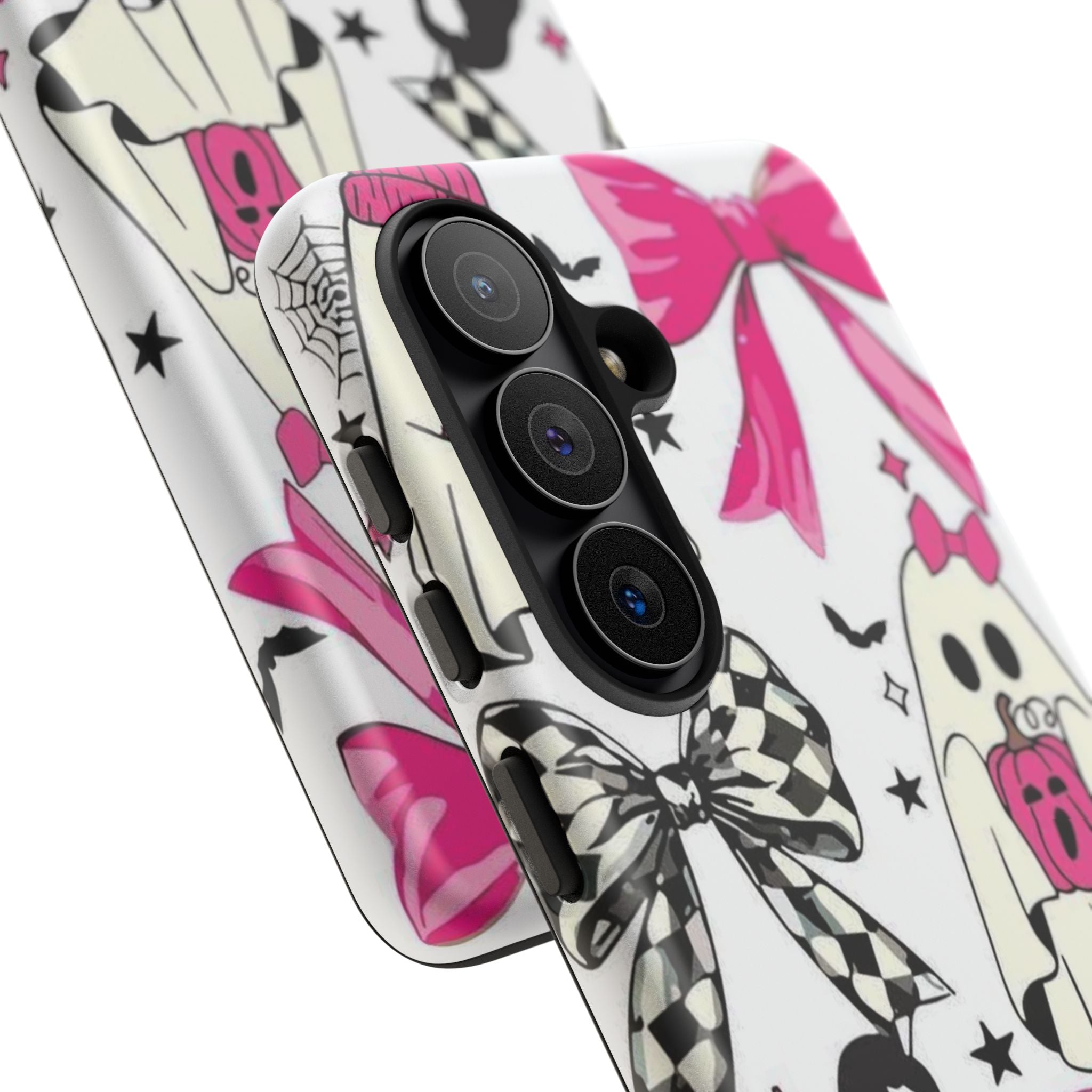 Phone Case | Cute Pink Ghosts & Bows Halloween Pattern