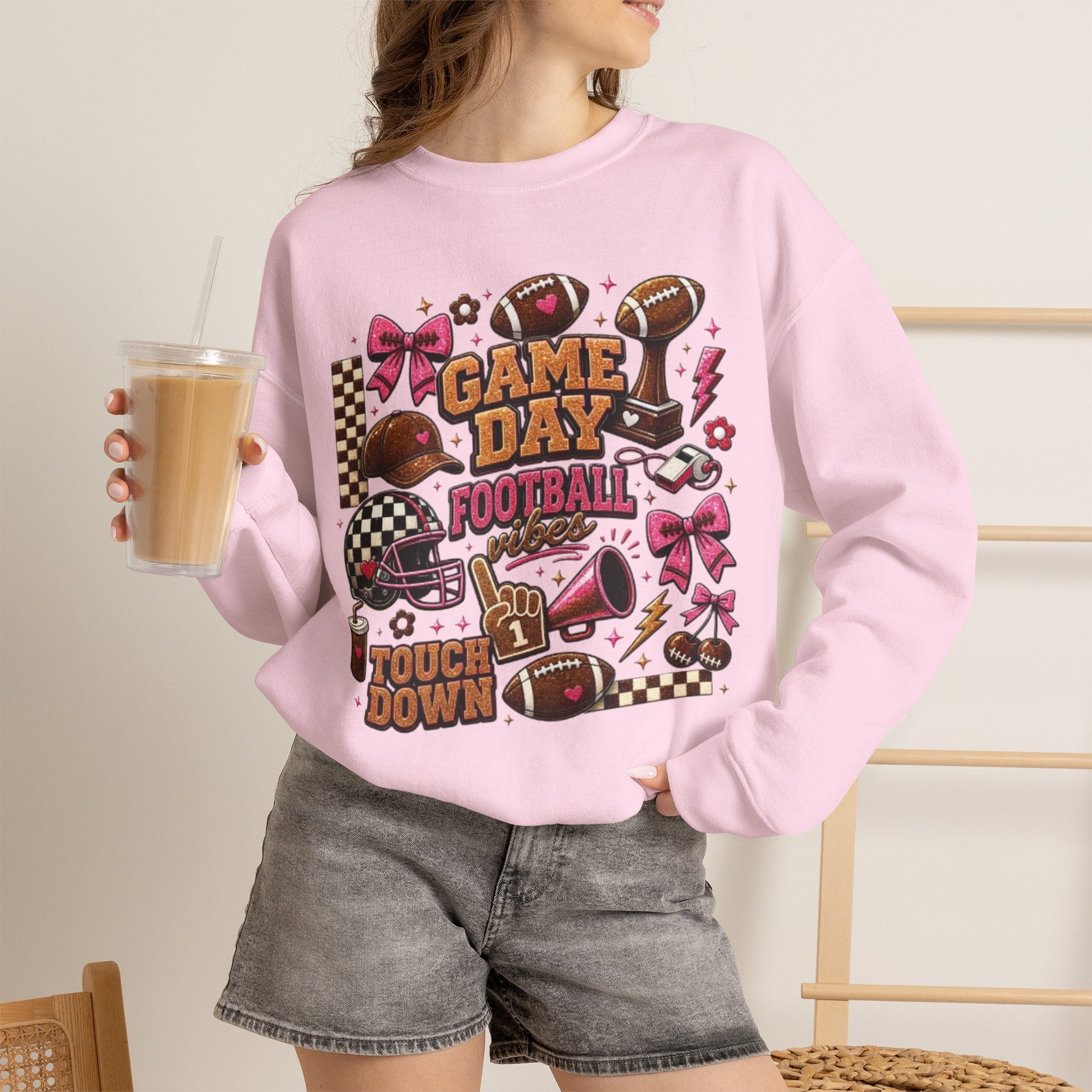 Game Day Football Crewneck Sweatshirt
