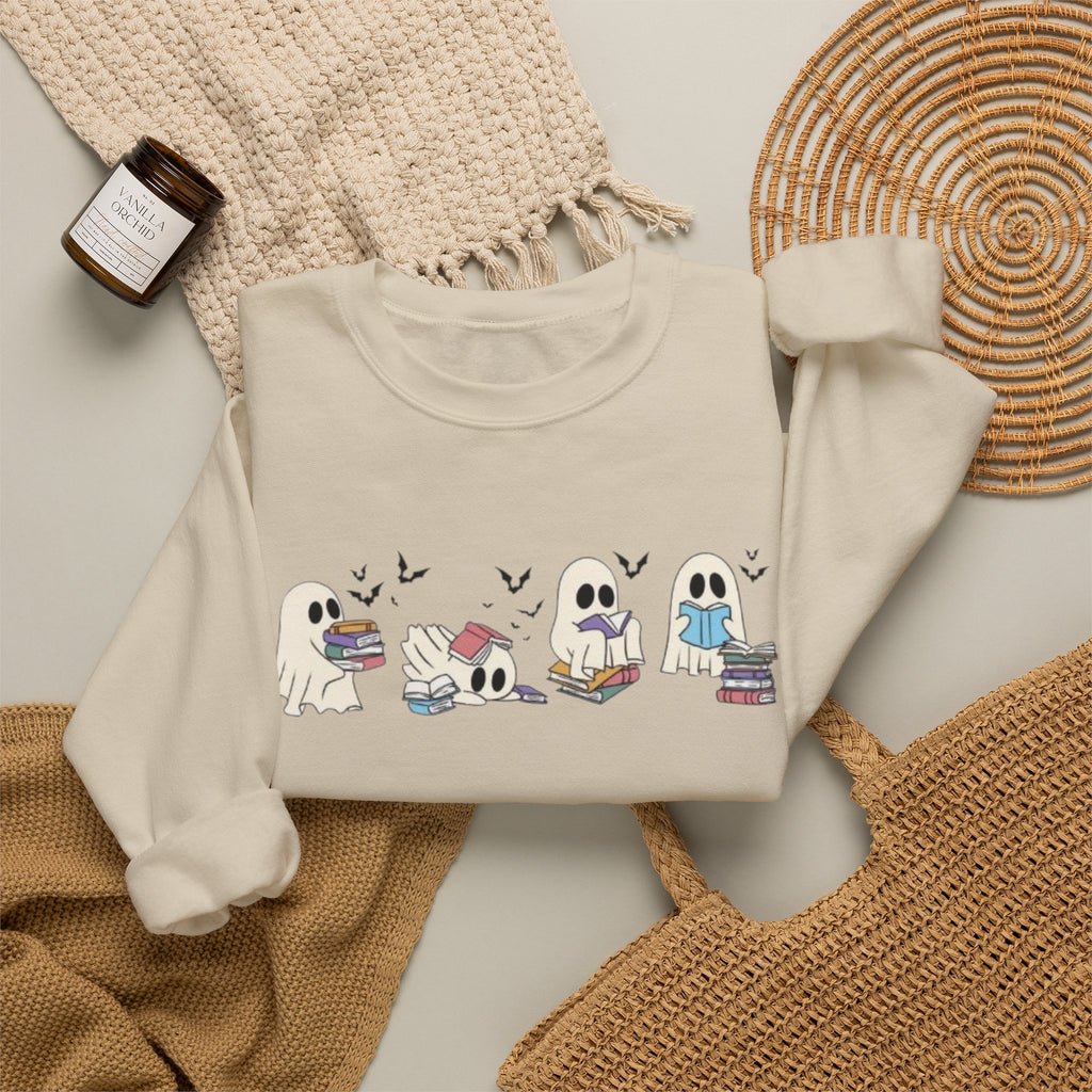 Ghost Book Reading Graphic Crewneck