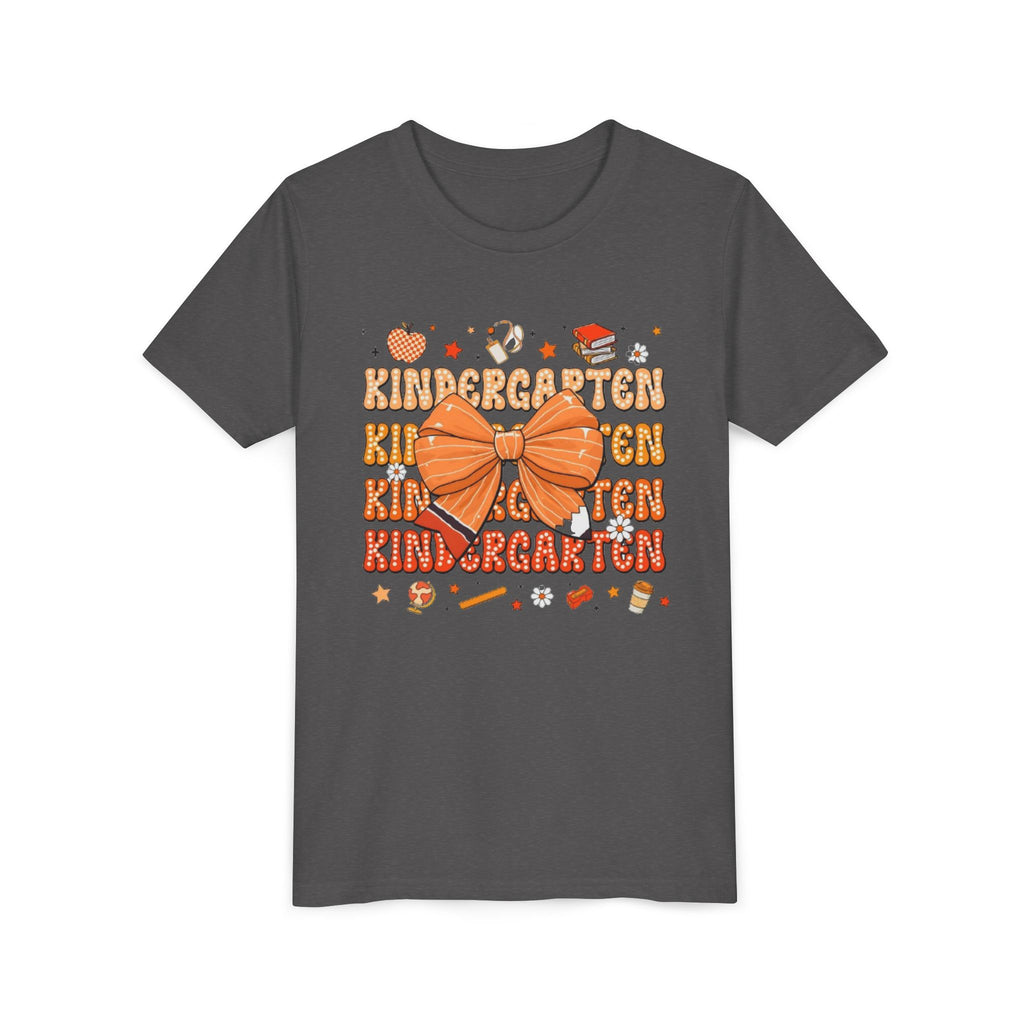 Kindergarten Youth T‑Shirt | Back-to-School Orange Bow Design