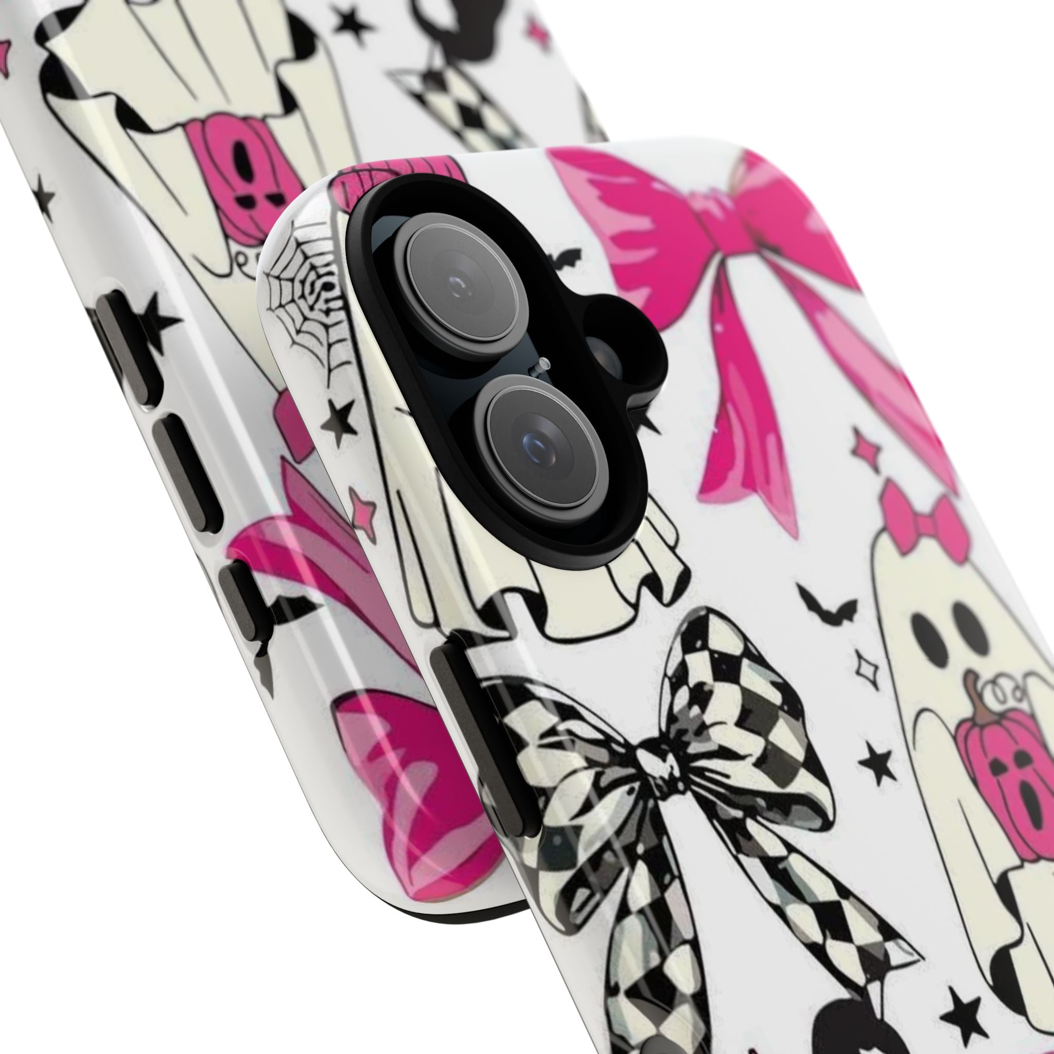 Phone Case | Cute Pink Ghosts & Bows Halloween Pattern