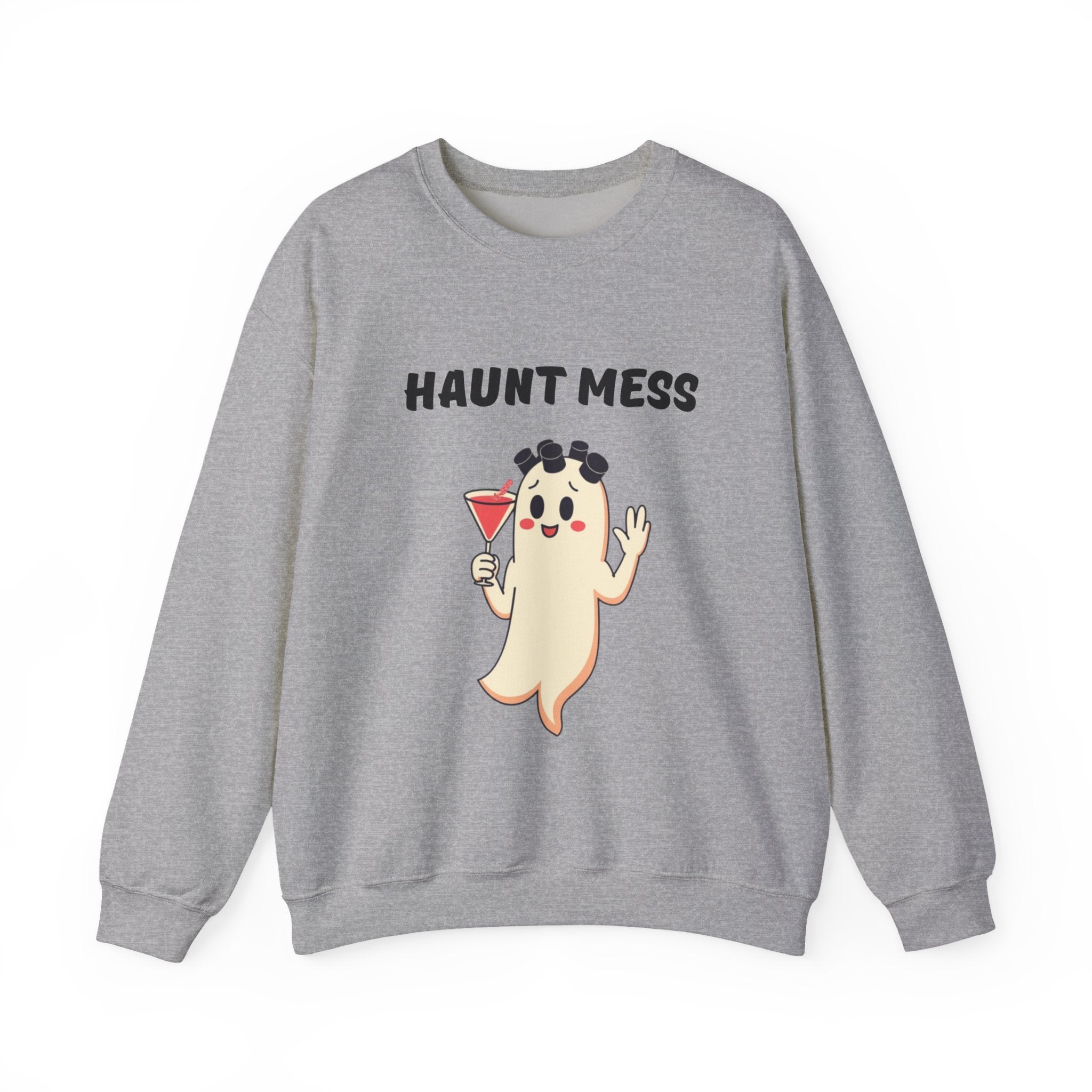 "Haunt Mess" Cute Ghost Halloween Pullover