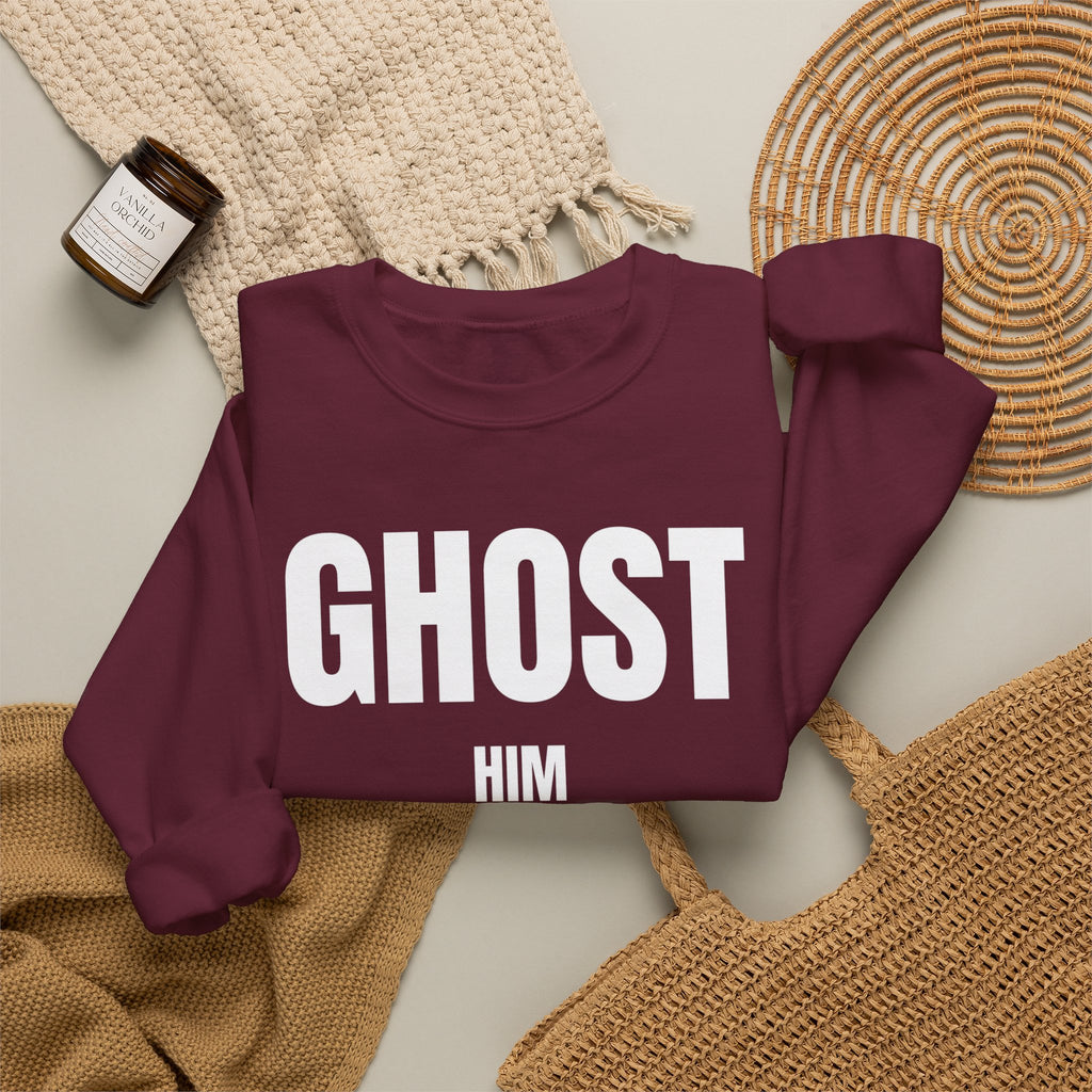 Ghost Him Crewneck Sweatshirt | Bold Halloween/Graphic