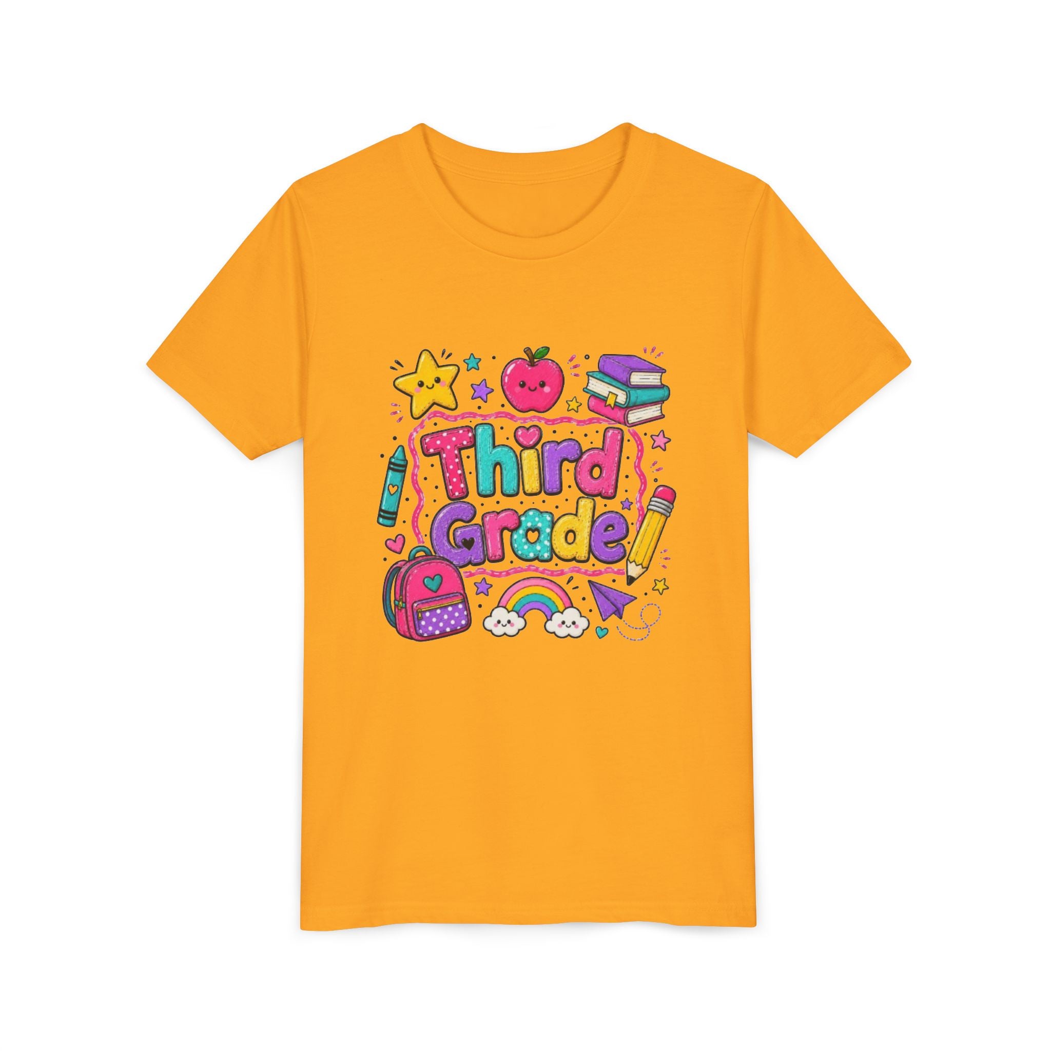 Third Grade Kids T-Shirt | Colorful Back-to-School Design