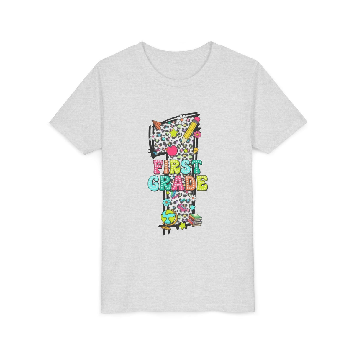 First Grade Number 1 Kids T-Shirt | Colorful Back-to-School Graphic Tee