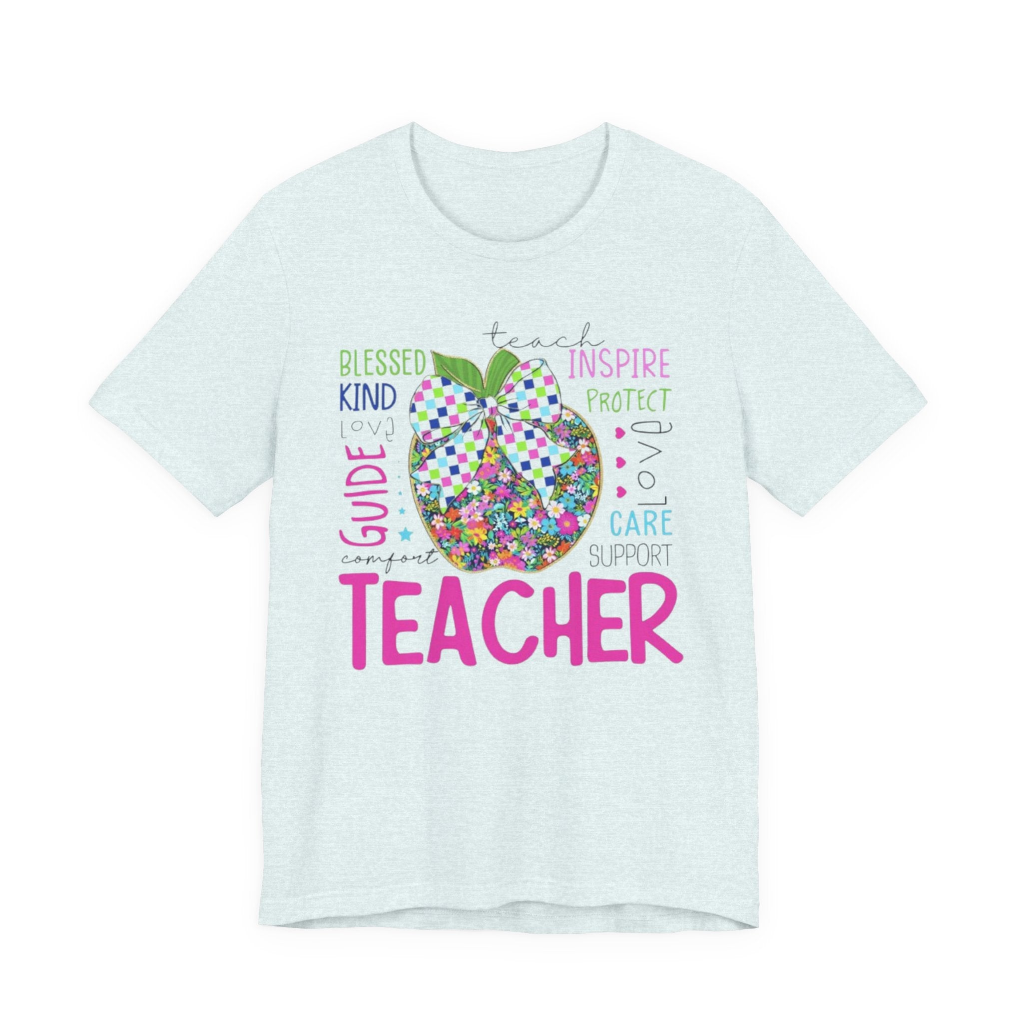 Teacher Apple Graphic Tee | Inspirational Words School Staff Gift