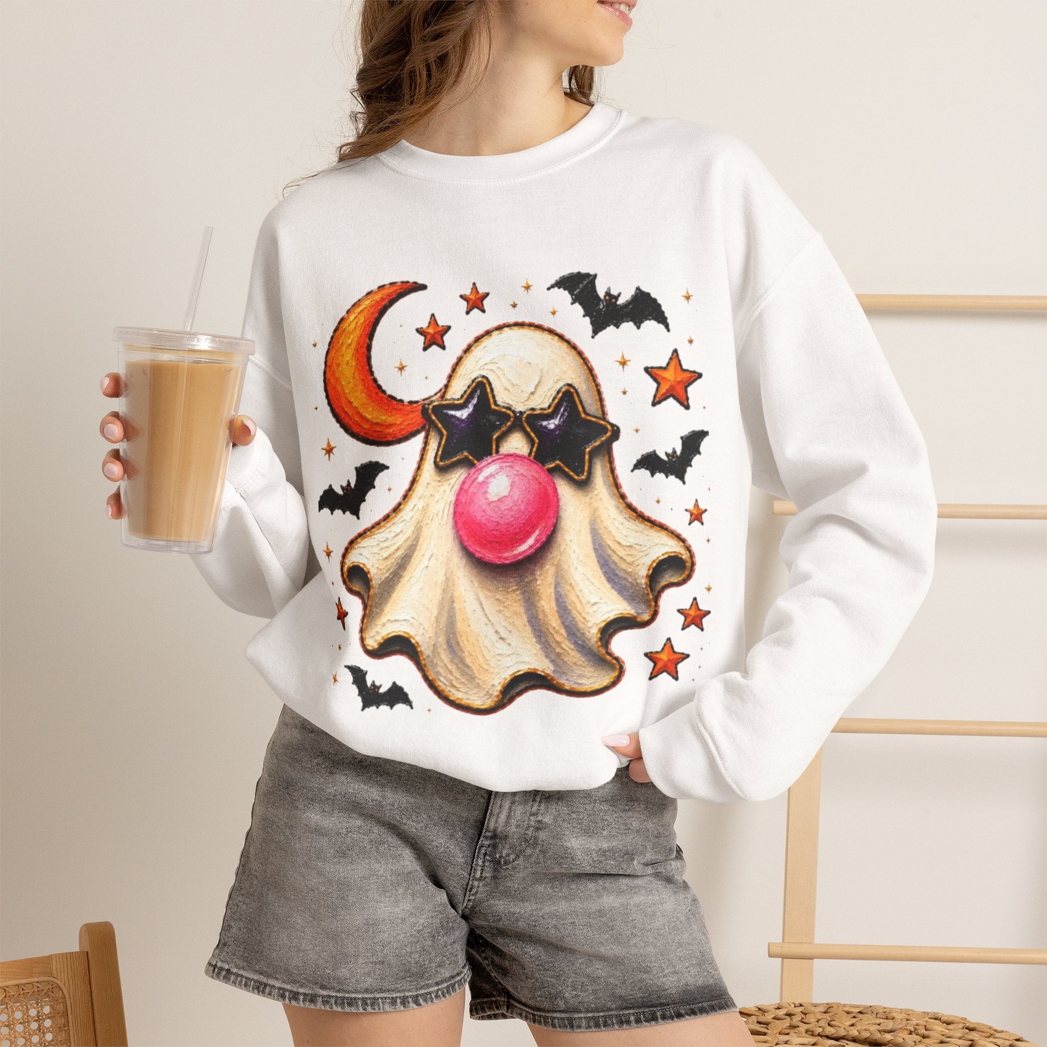 Halloween Ghost Crewneck Sweatshirt