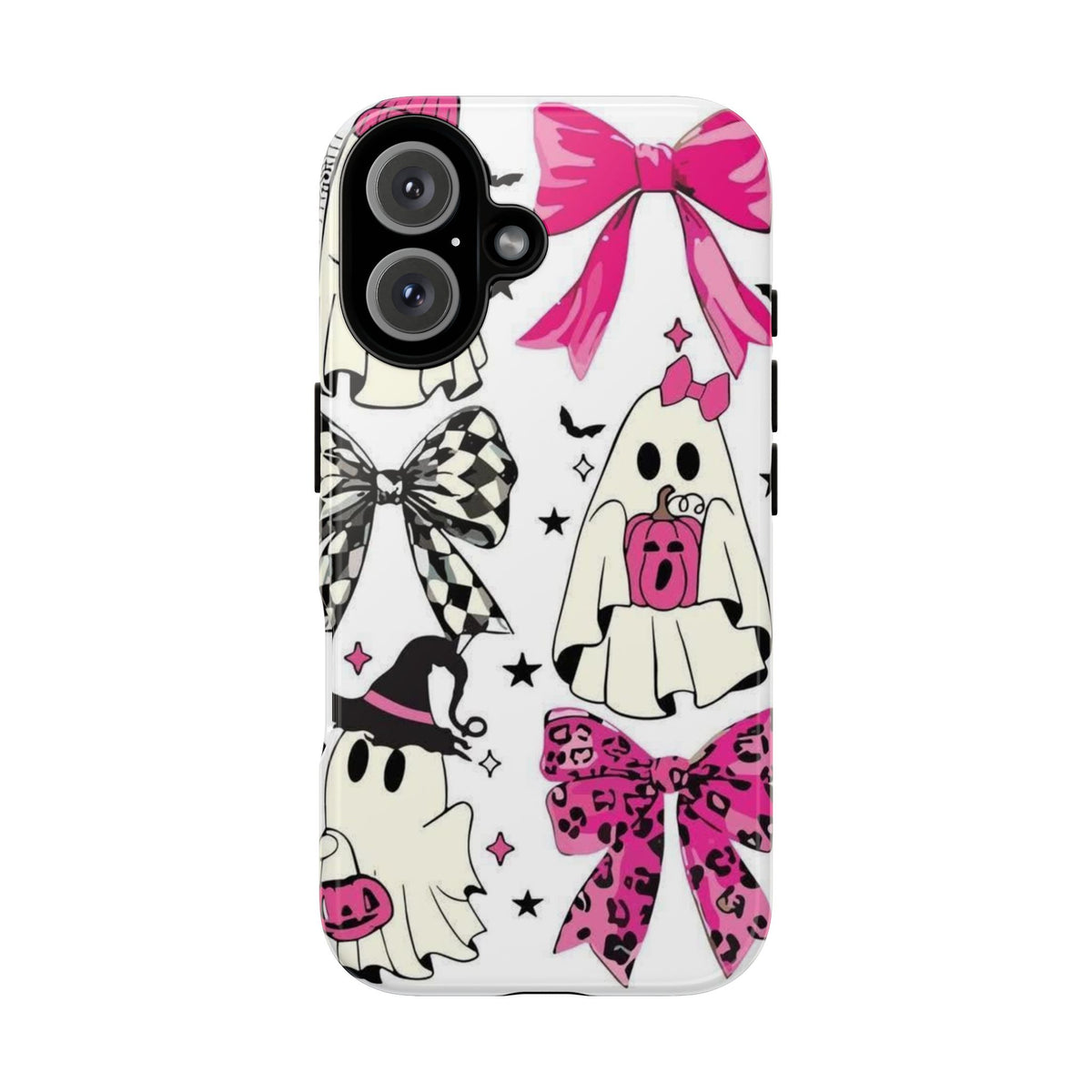Phone Case | Cute Pink Ghosts & Bows Halloween Pattern