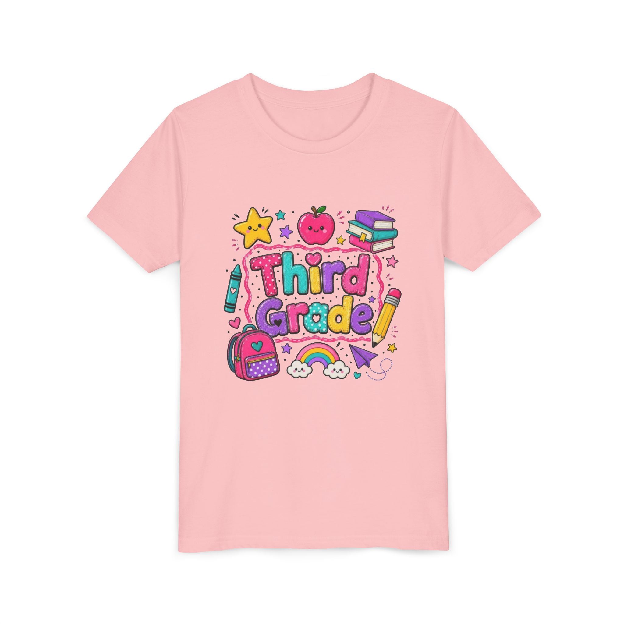 Third Grade Kids T-Shirt | Colorful Back-to-School Design