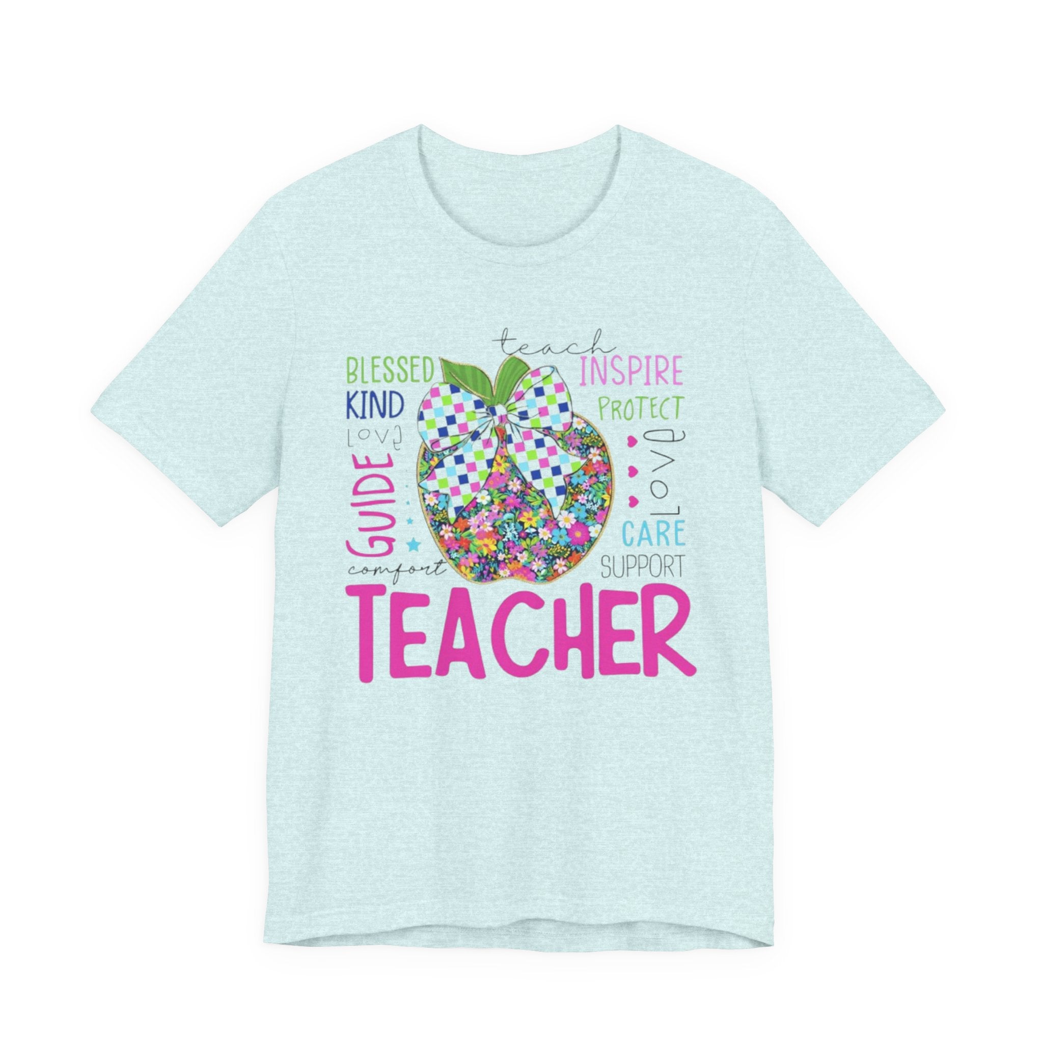 Teacher Apple Graphic Tee | Inspirational Words School Staff Gift