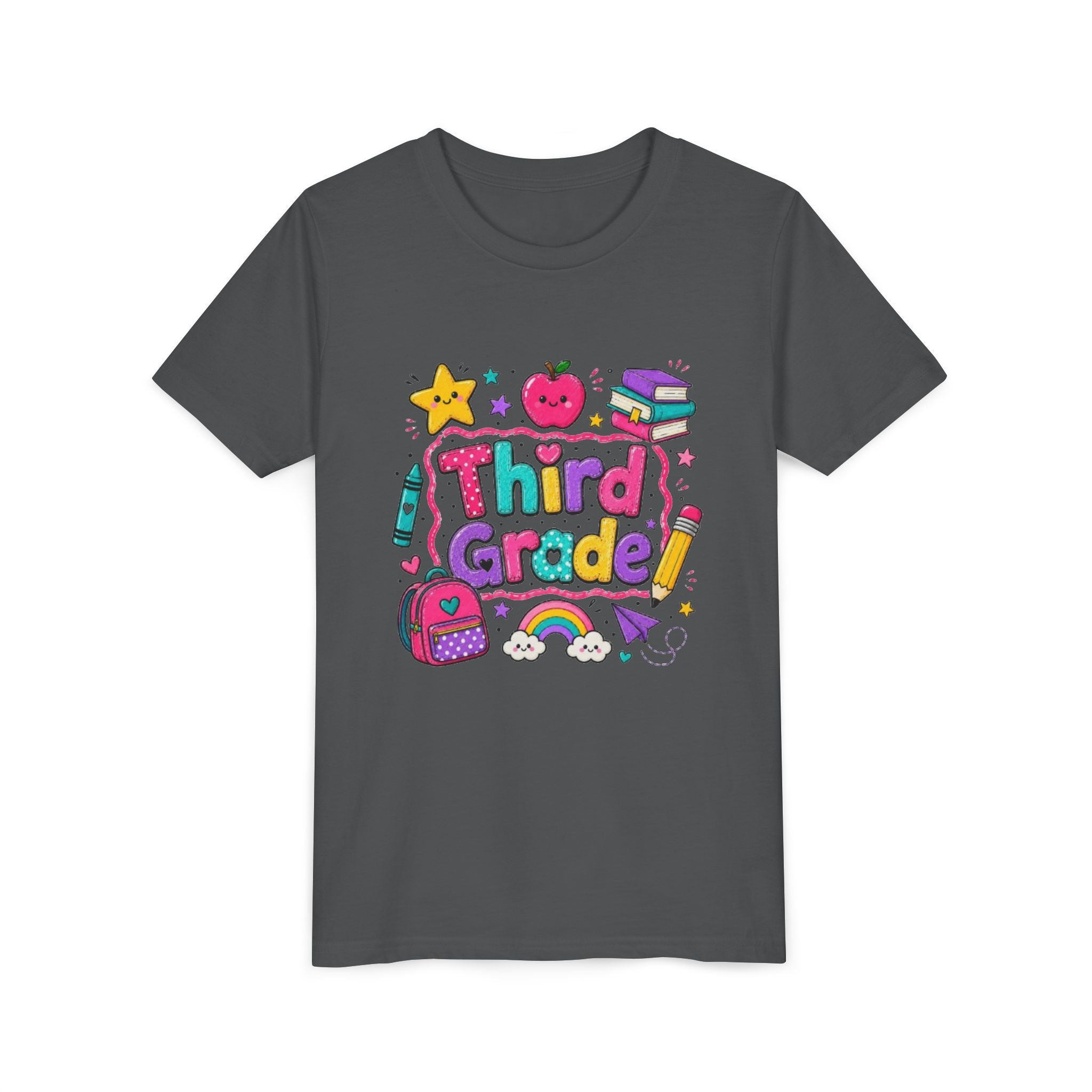 Third Grade Kids T-Shirt | Colorful Back-to-School Design