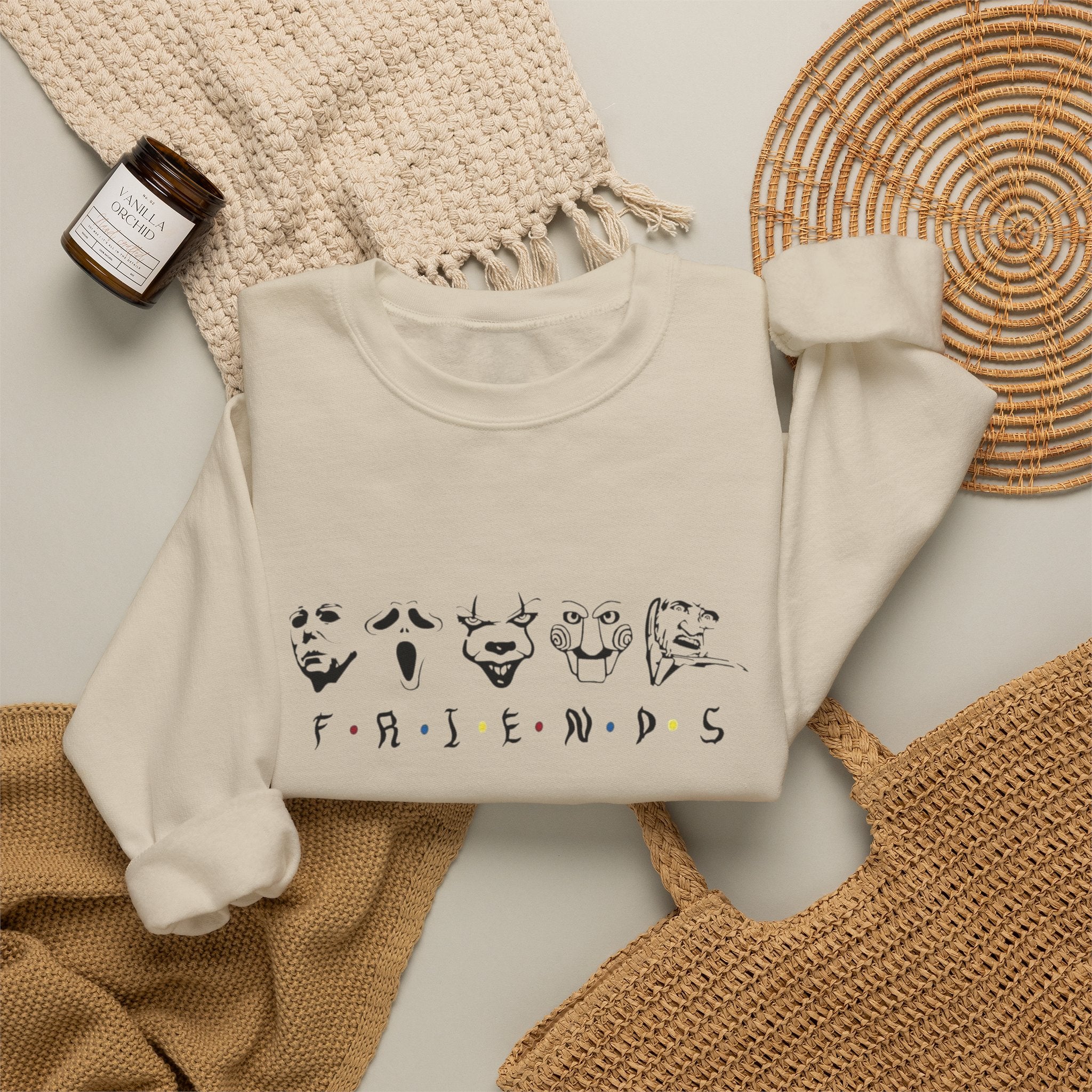 The Faces Of Halloween Crewneck Sweatshirt