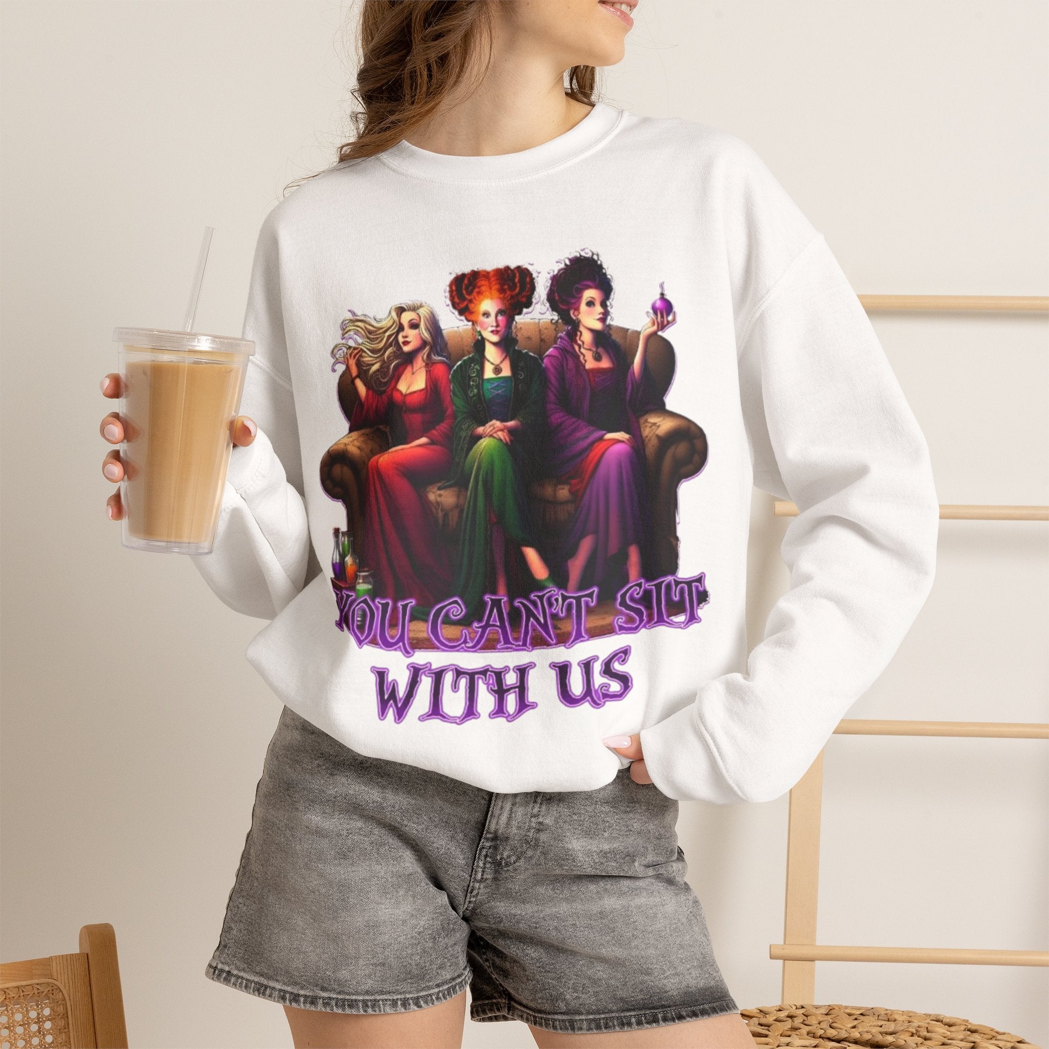 Hocus Pocus Crewneck Sweatshirt | 'You Can't Sit With Us' Graphic