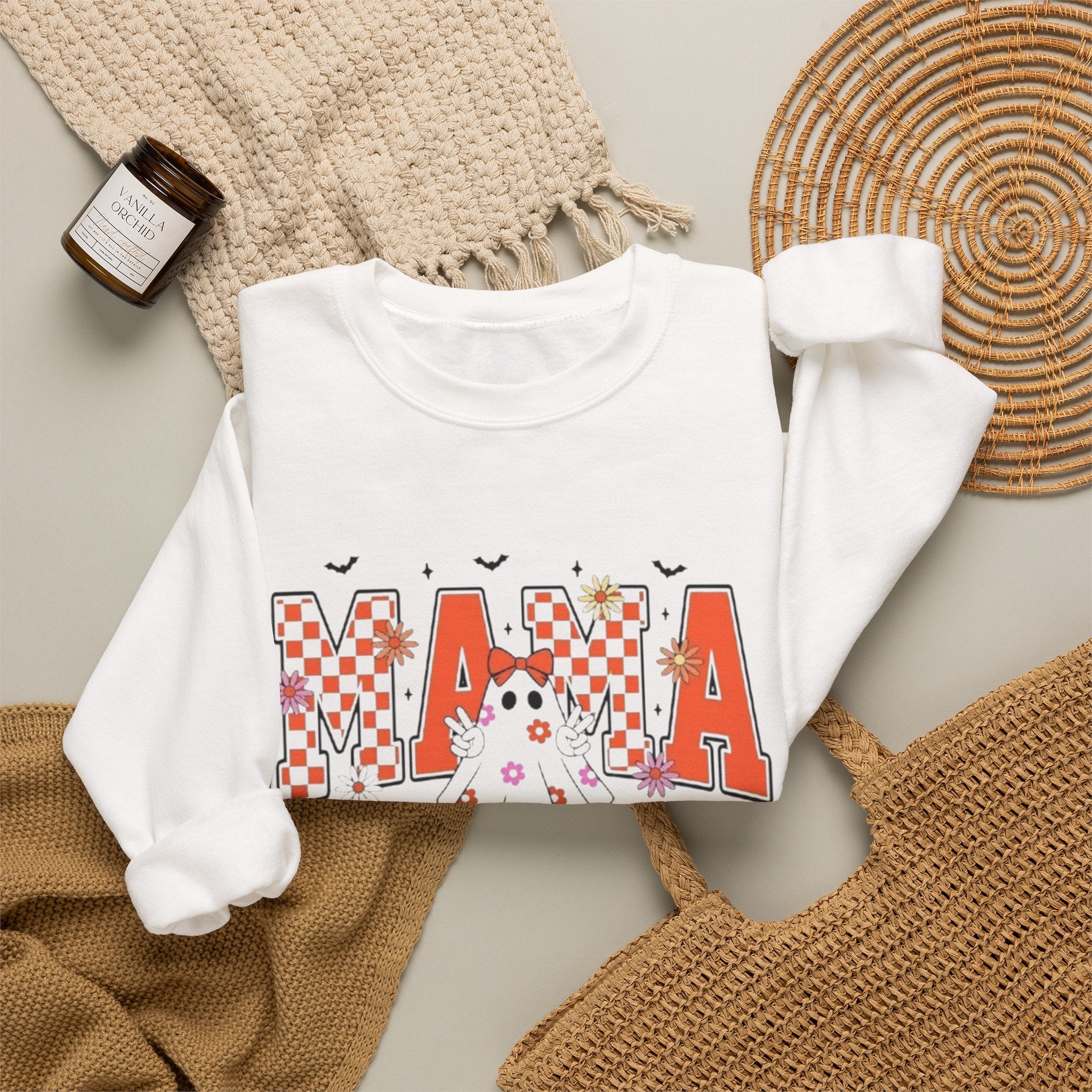 Mama Ghosts Crewneck | Halloween Mama Graphic Sweatshirt