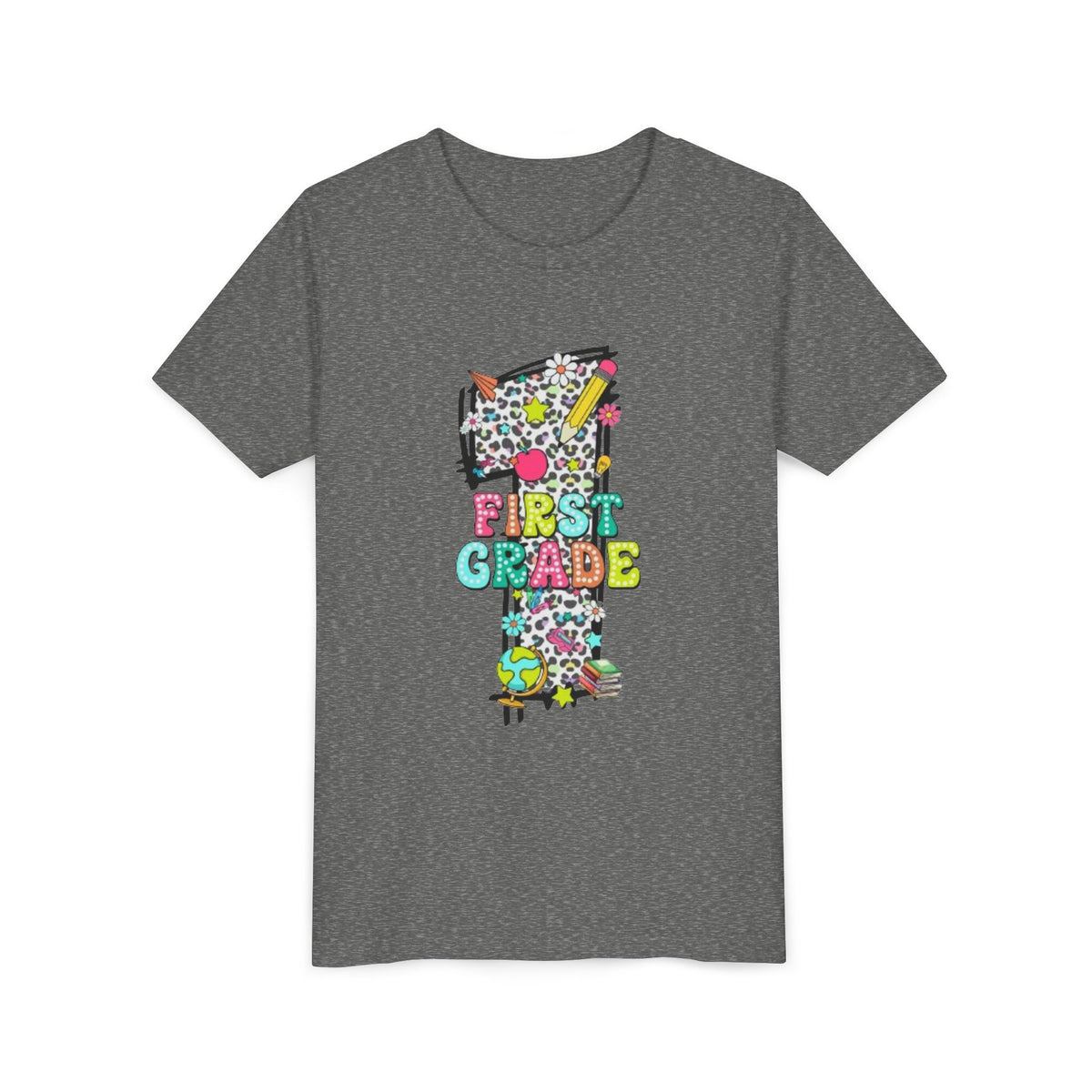 First Grade Number 1 Kids T-Shirt | Colorful Back-to-School Graphic Tee