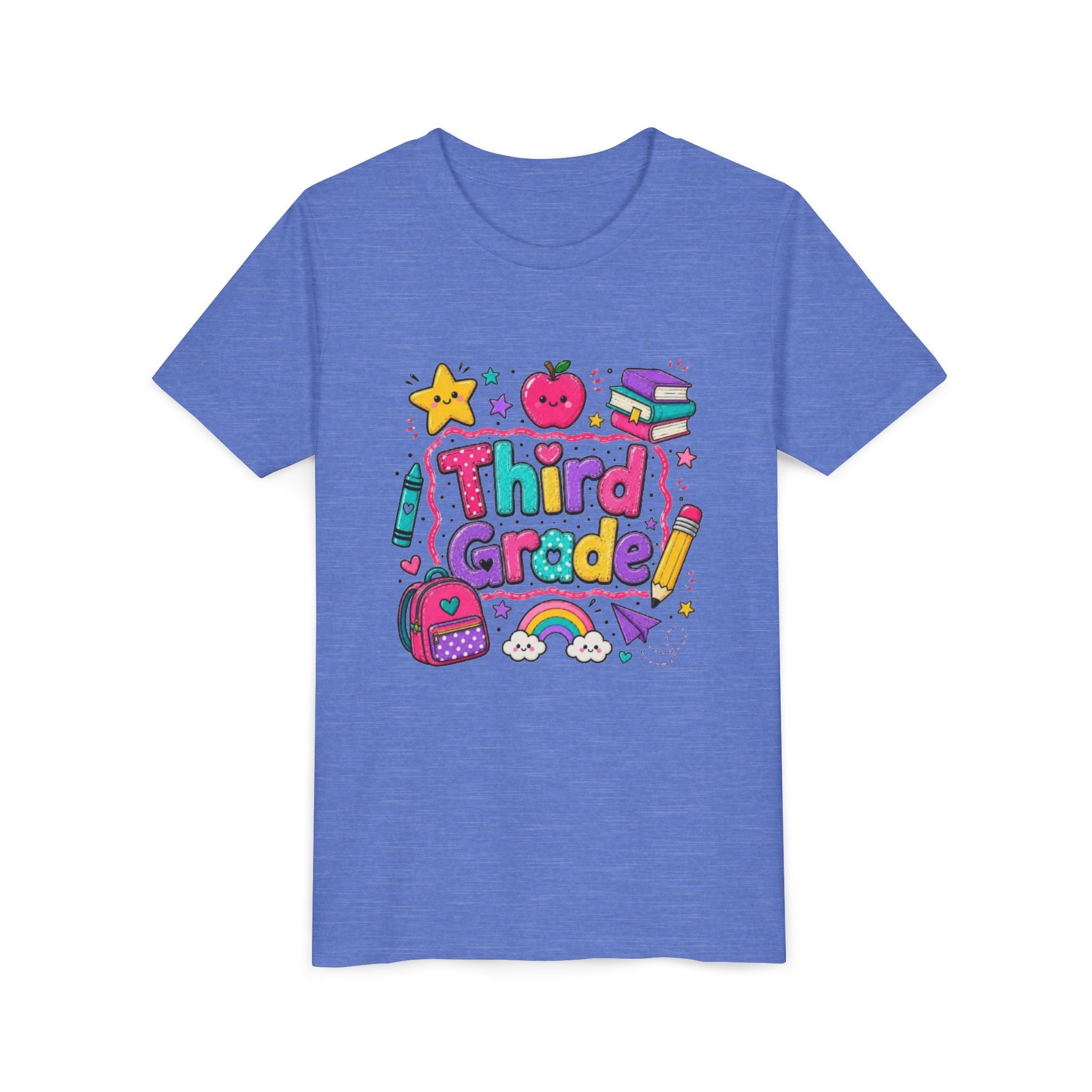 Third Grade Kids T-Shirt | Colorful Back-to-School Design
