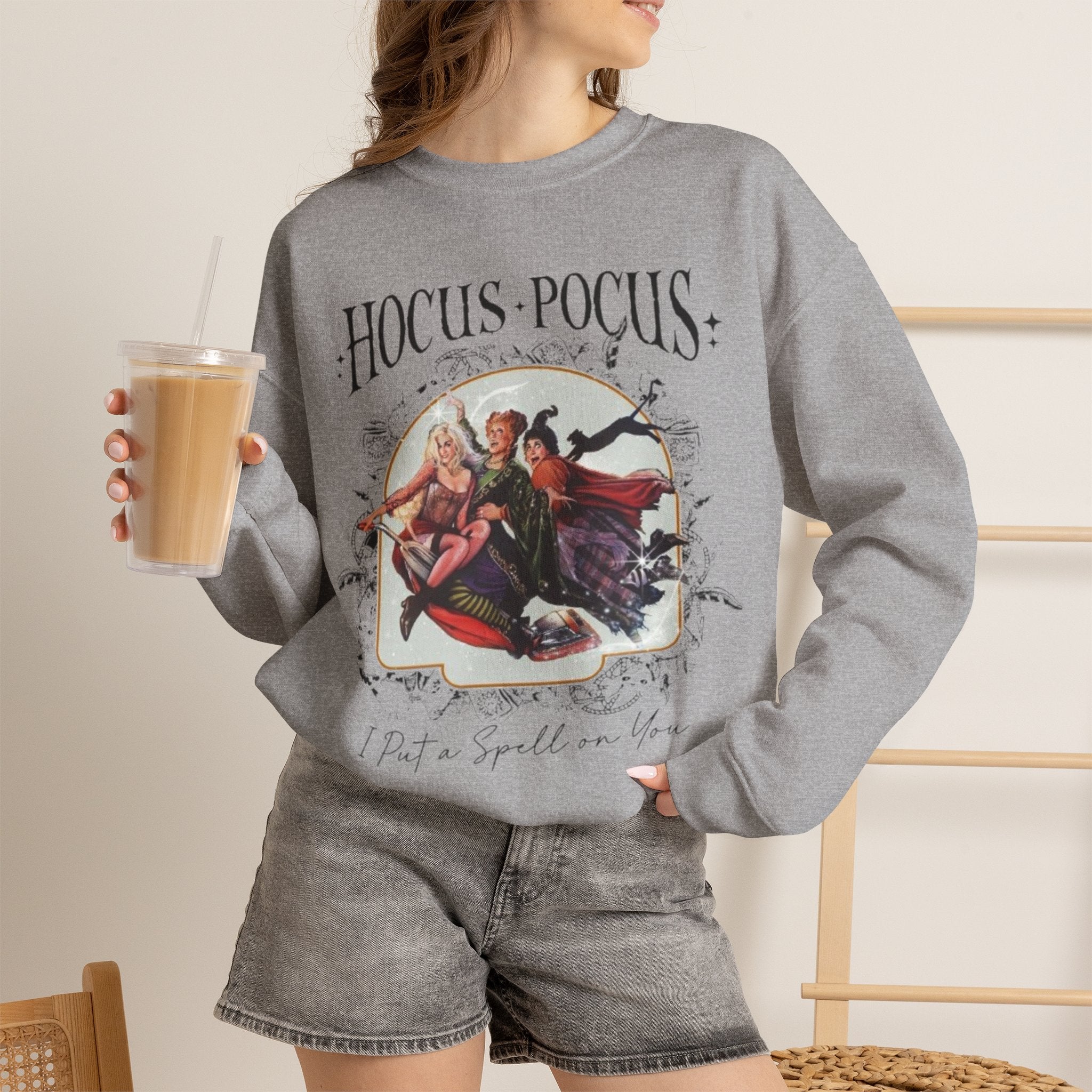 Hocus Pocus Vintage Witch Crewneck Sweatshirt | “I Put a Spell on You”