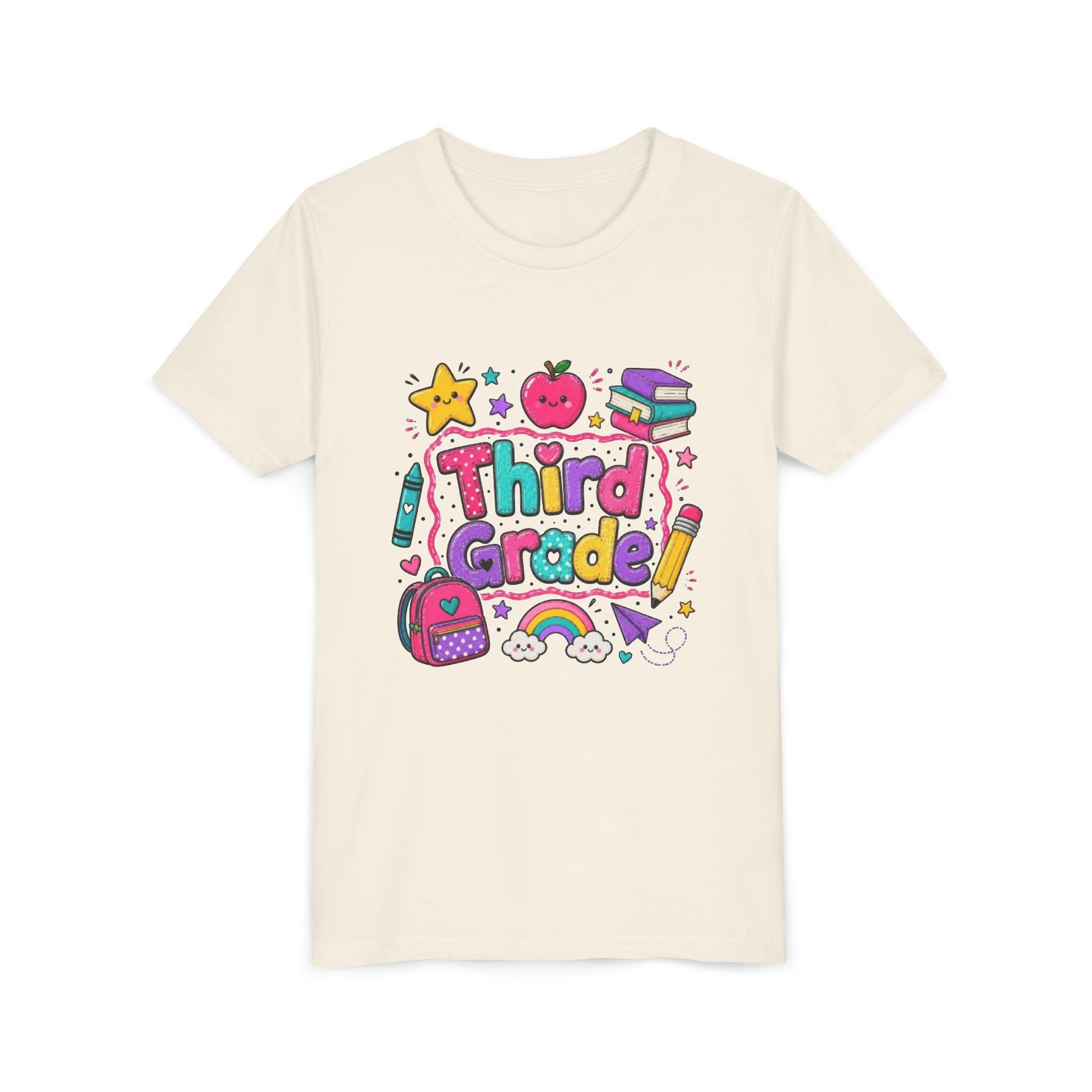 Third Grade Kids T-Shirt | Colorful Back-to-School Design