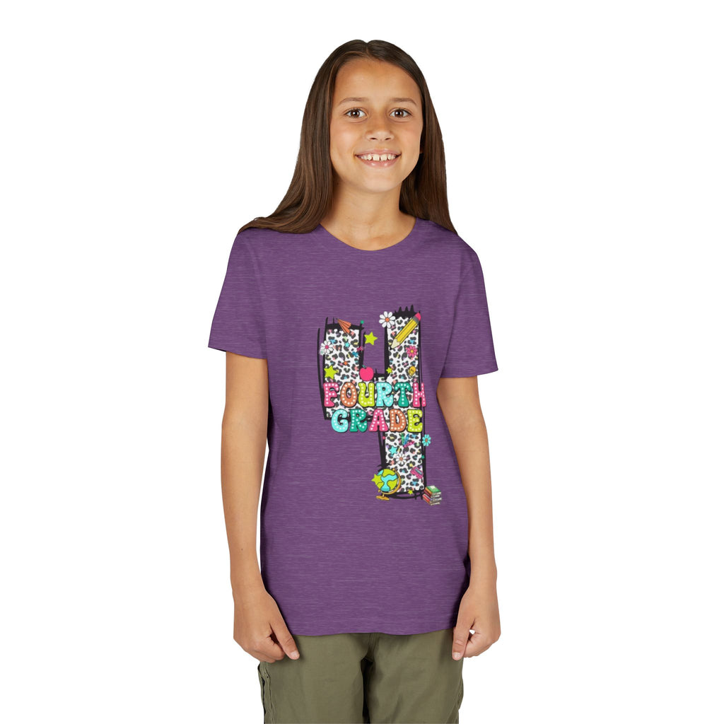 Fourth Grade Kids T‑Shirt | Colorful Number 4 School Shirt for Back to School