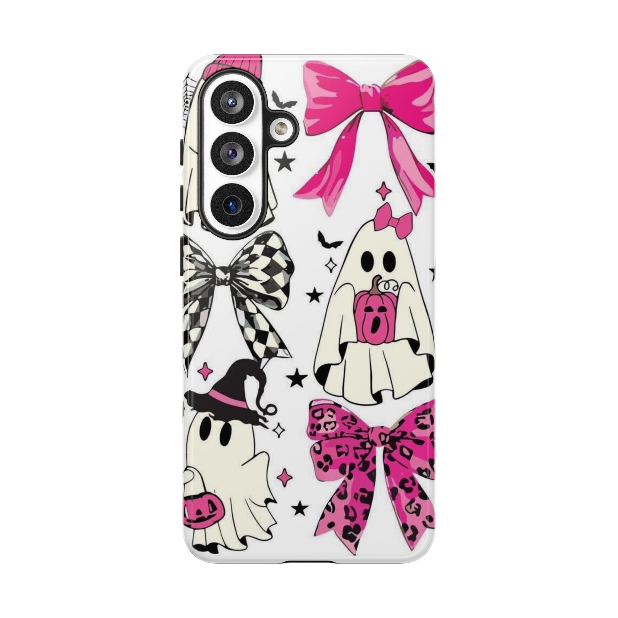Phone Case | Cute Pink Ghosts & Bows Halloween Pattern