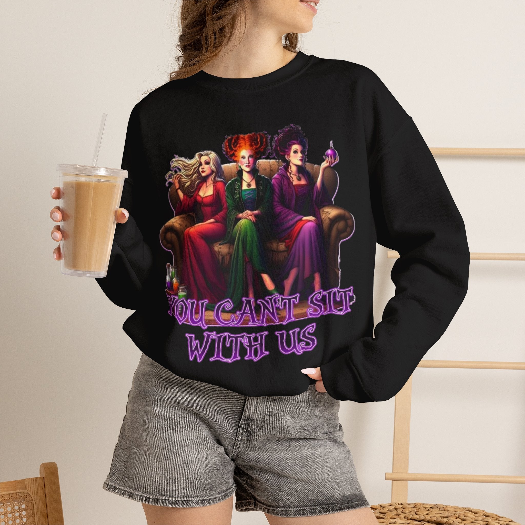 Hocus Pocus Crewneck Sweatshirt | 'You Can't Sit With Us' Graphic