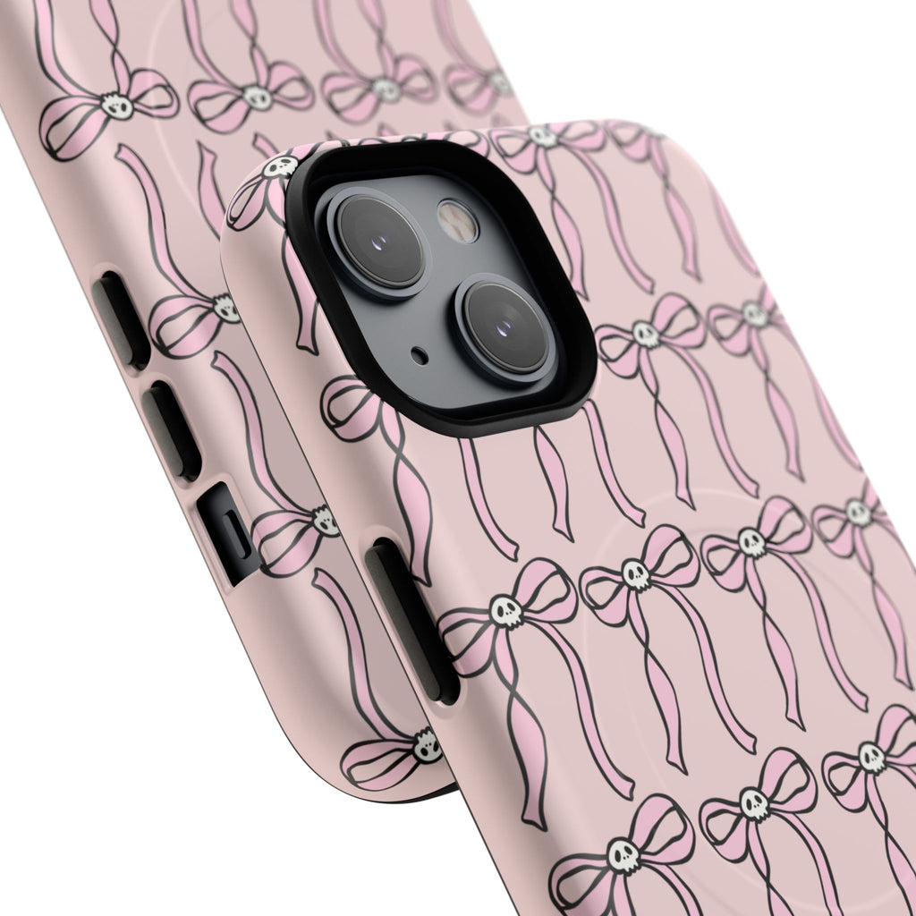 Magnetic Phone Case | Pink Skull Bows