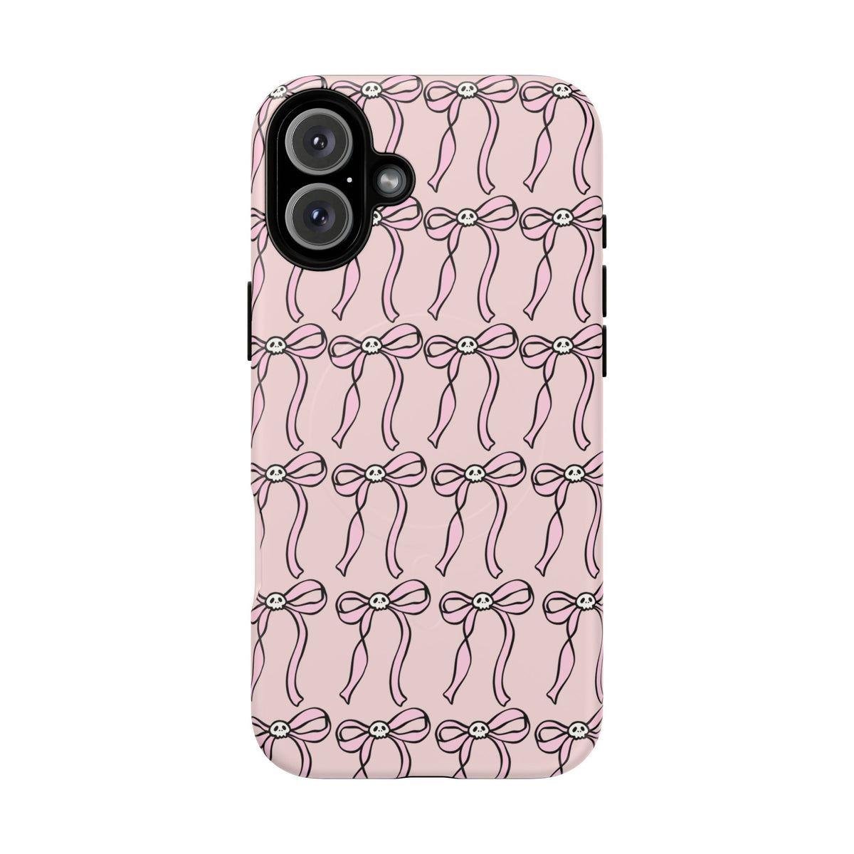 Magnetic Phone Case | Pink Skull Bows