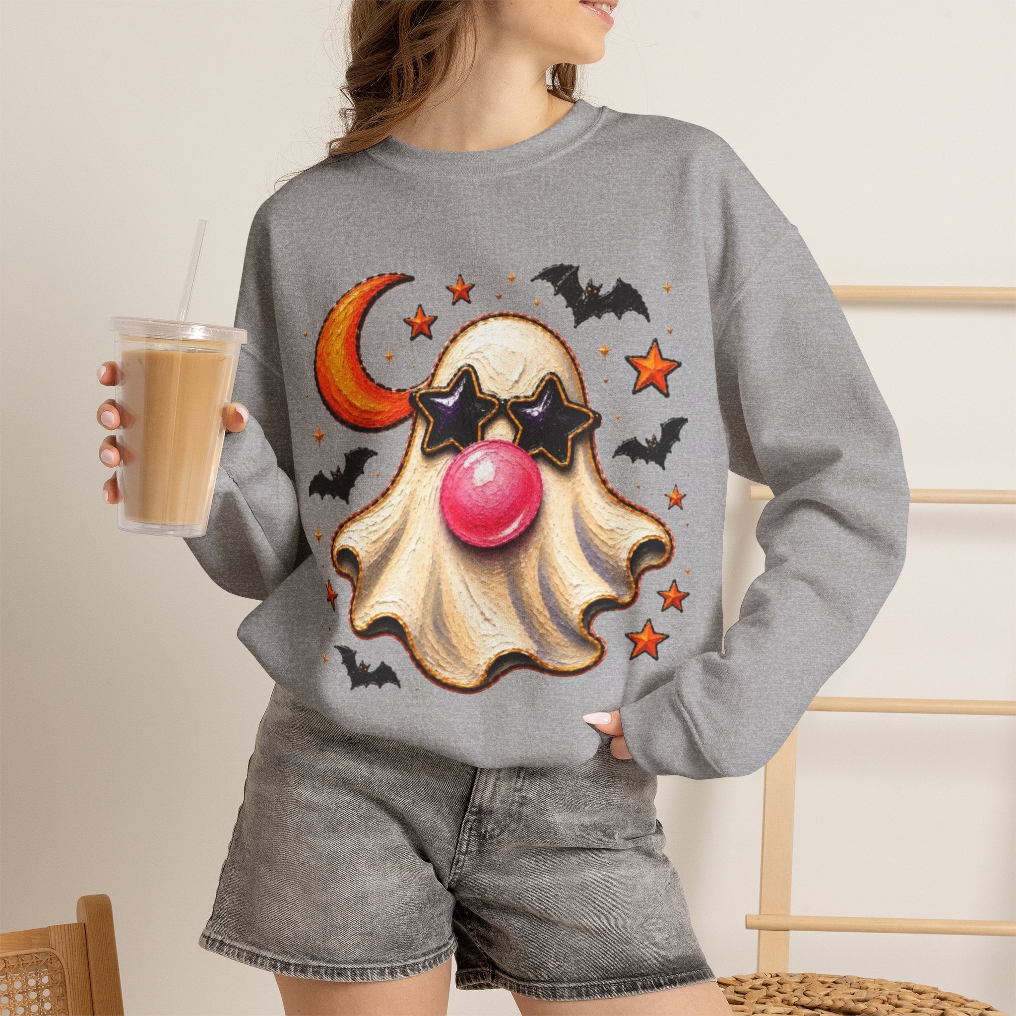 Halloween Ghost Crewneck Sweatshirt