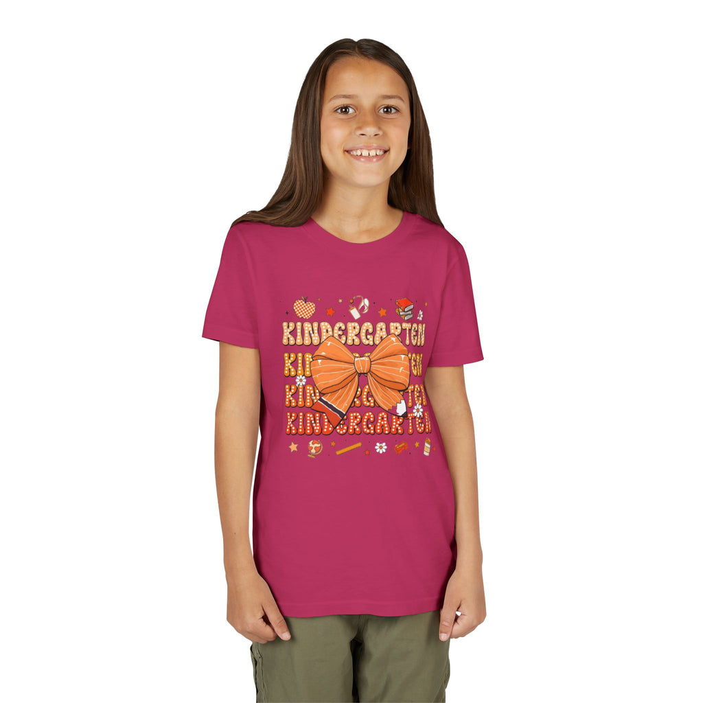 Kindergarten Youth T‑Shirt | Back-to-School Orange Bow Design