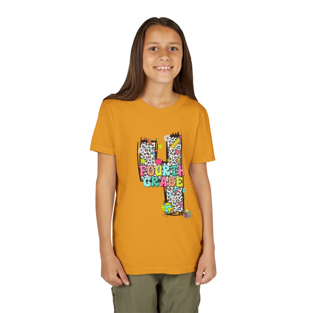 Fourth Grade Kids T‑Shirt | Colorful Number 4 School Shirt for Back to School