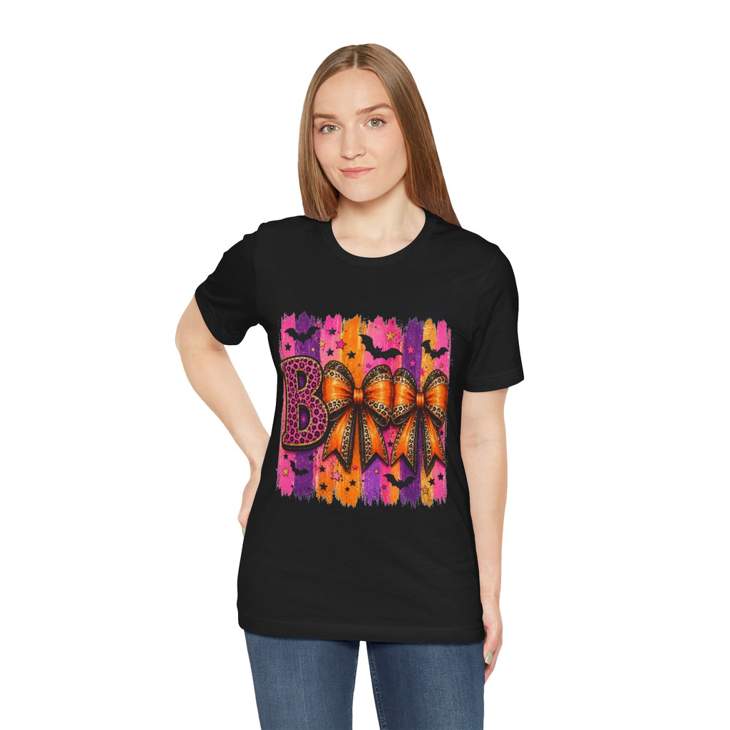 Halloween Boo T-Shirt | Cute Spooky Bow Graphic Tee