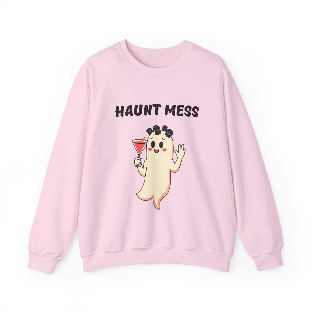 "Haunt Mess" Cute Ghost Halloween Pullover