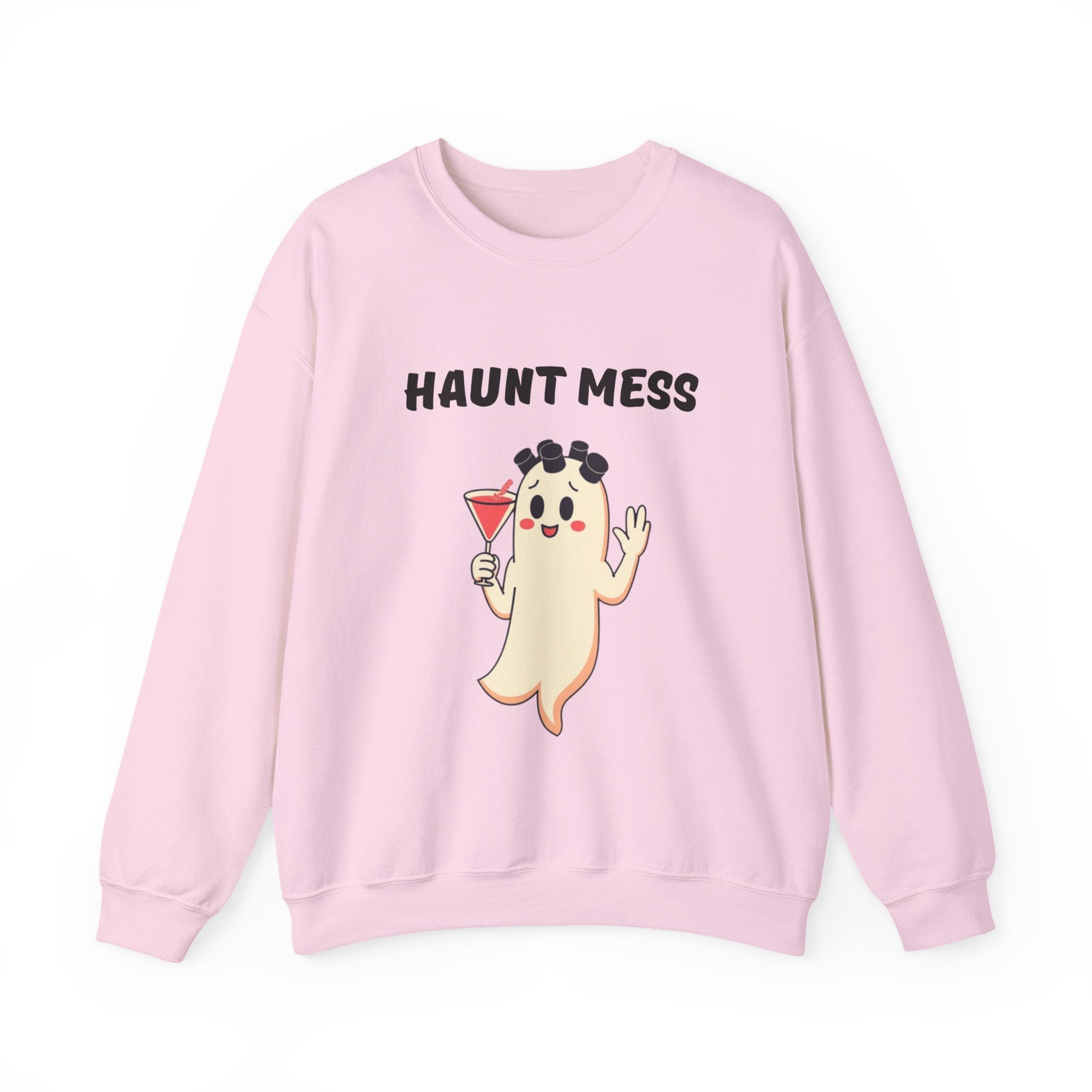 "Haunt Mess" Cute Ghost Halloween Pullover