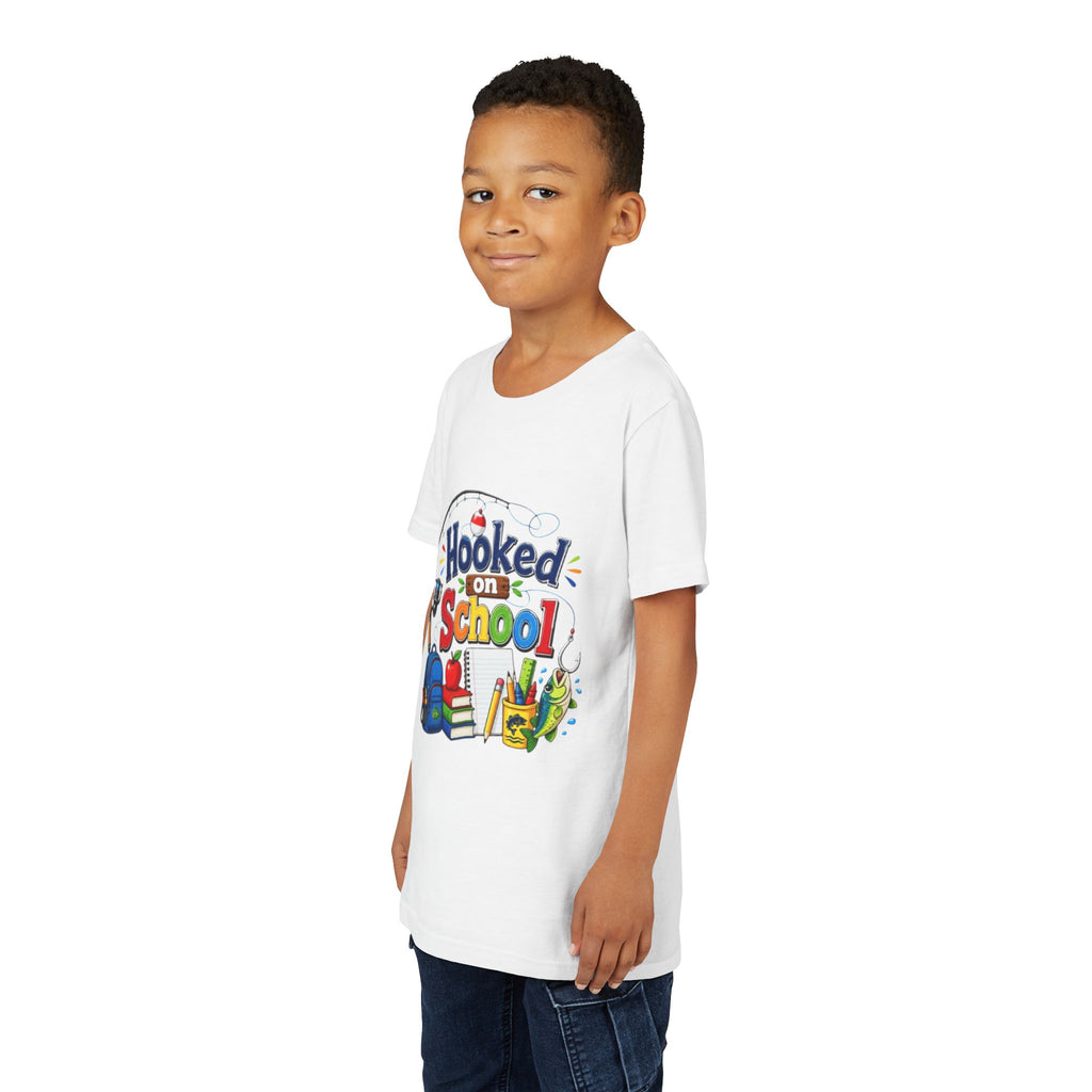 Youth Tee | "Hooked on School" Back-to-School Kids' Shirt